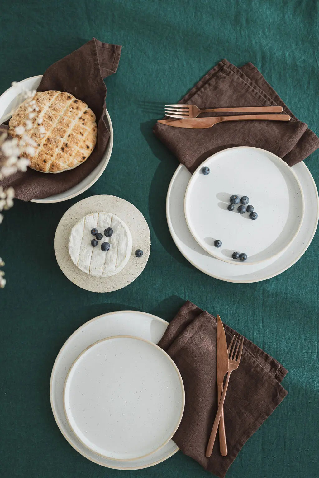 Set of 2 Stonewashed Natural Linen Napkins in Chocolate Brown