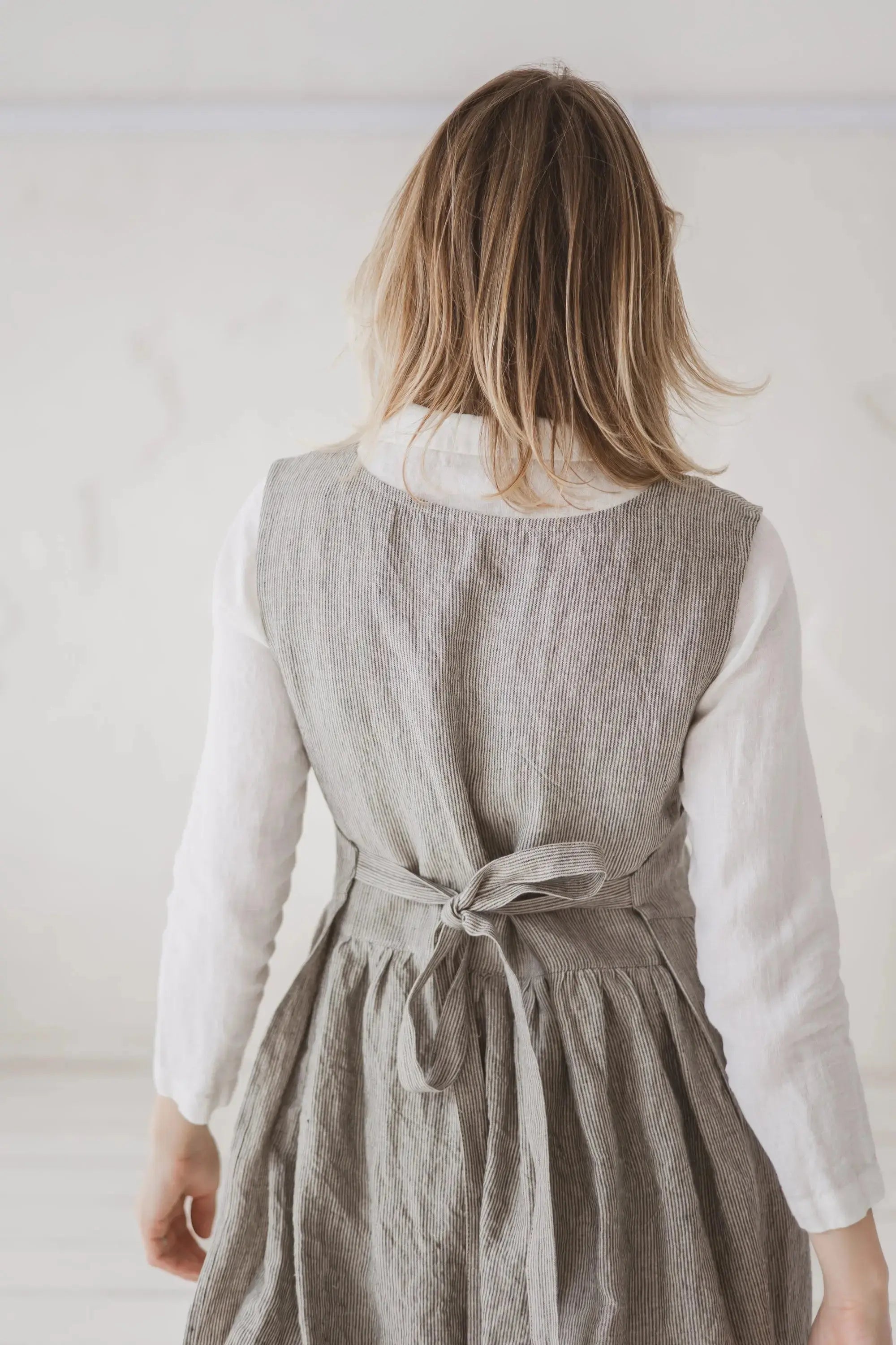 Convertible Linen Pinafore Dress Epic Linen