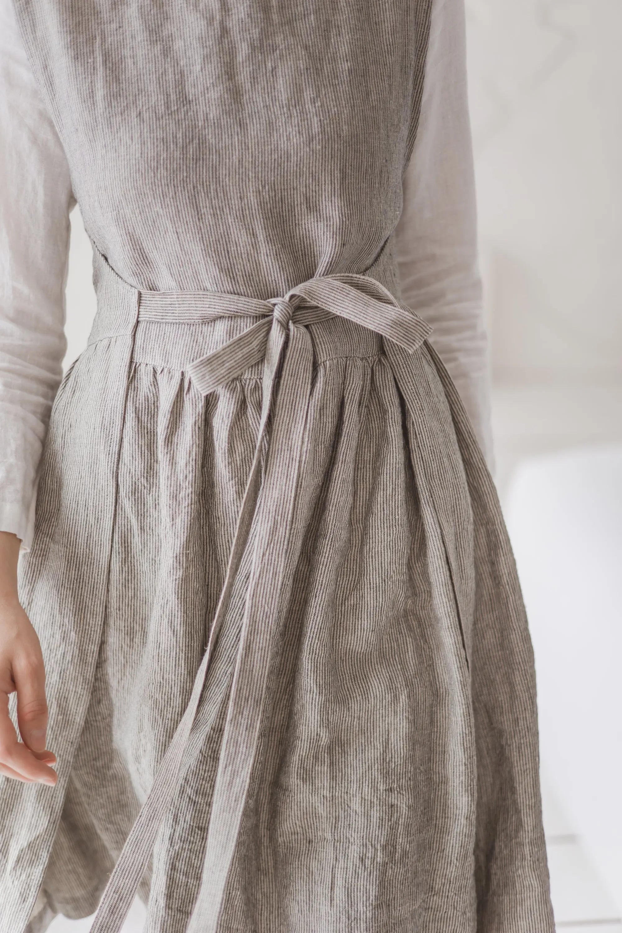 Convertible Linen Pinafore Dress