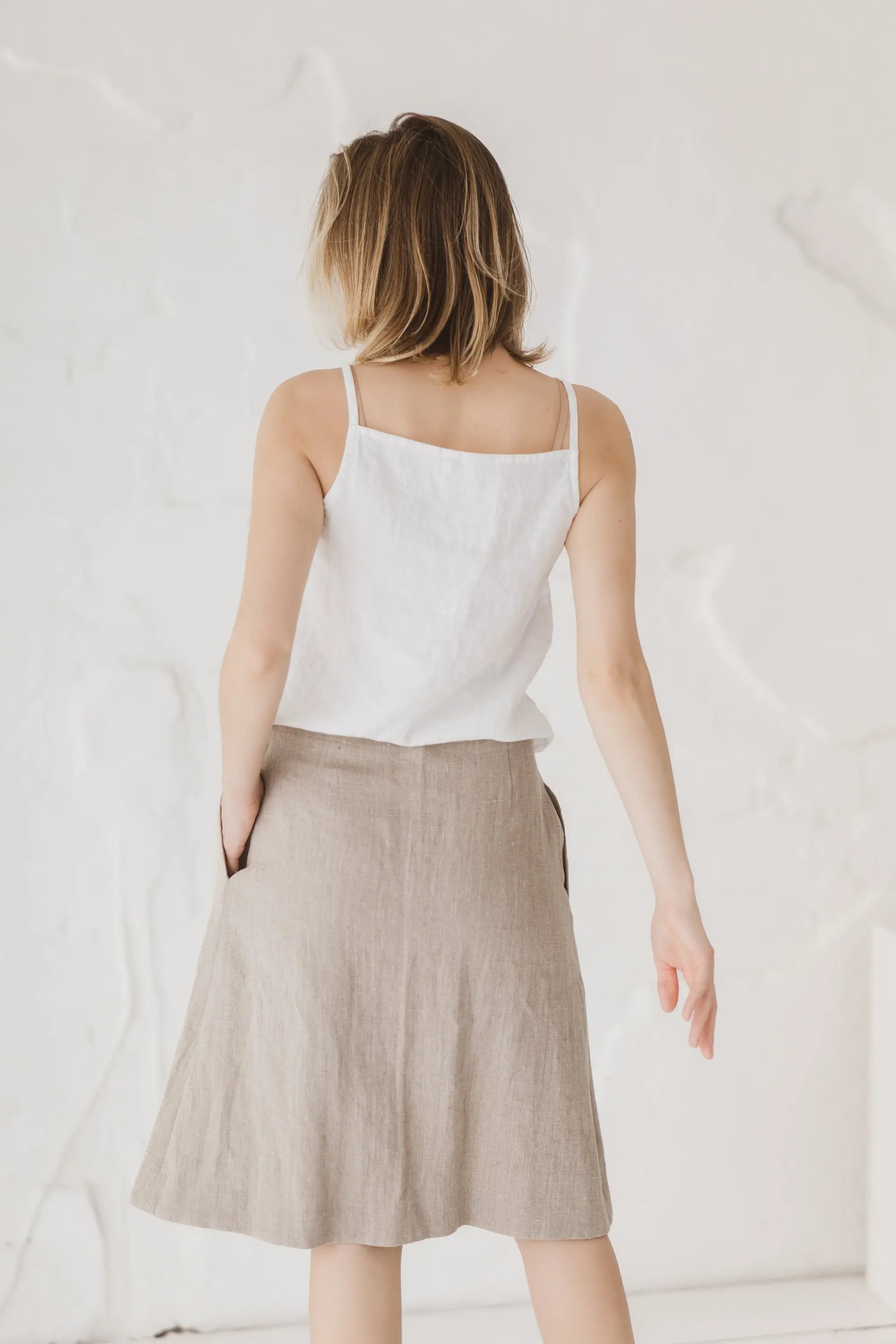 Heavy Linen Wrap Skirt - Megan
