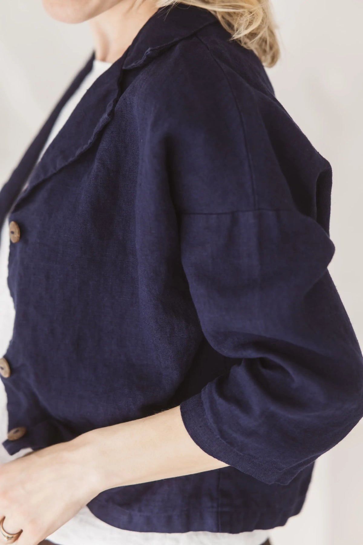 Cropped Linen Jacket - Margo