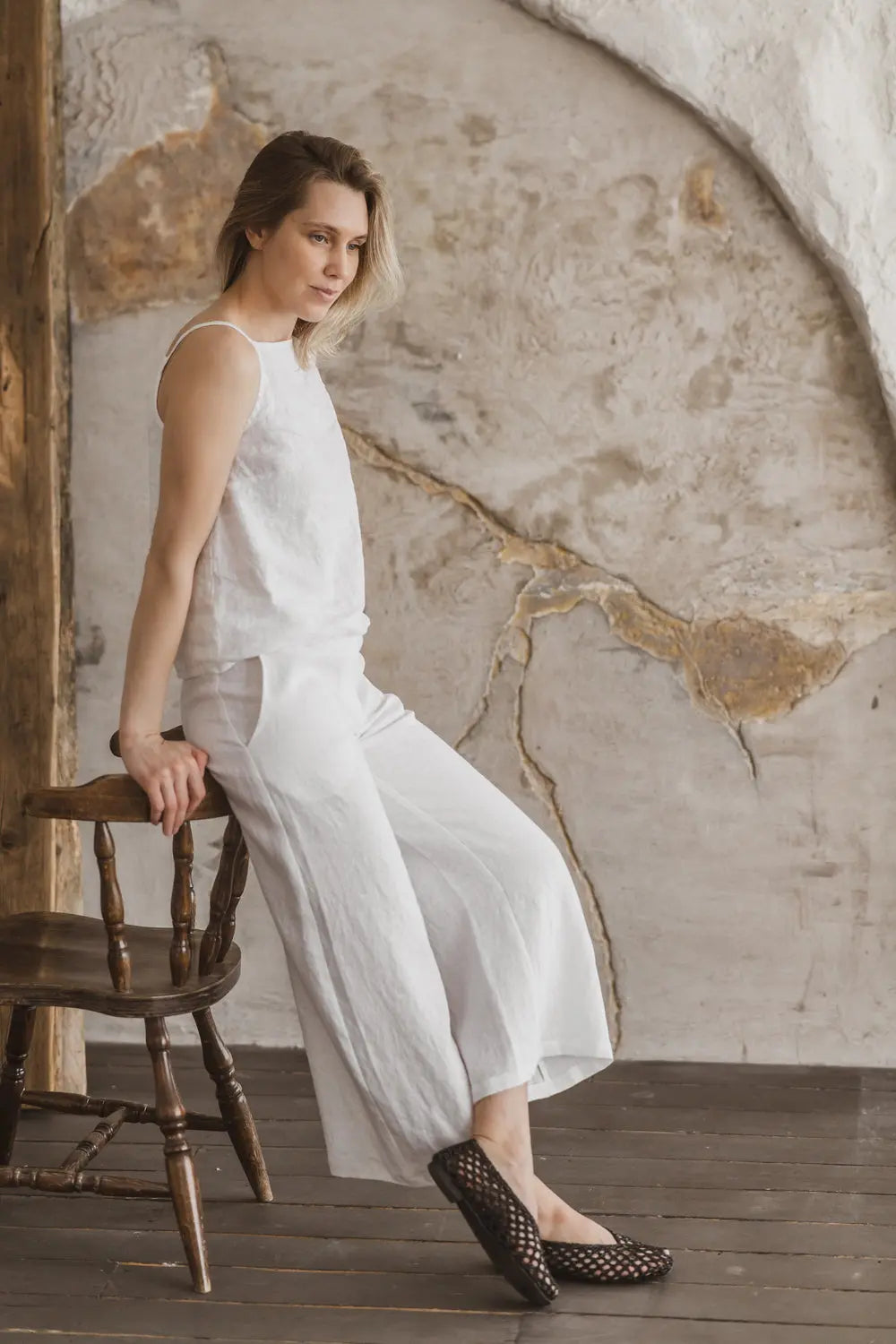 Mid-Waist Linen Culottes – Lightweight Everyday Trousers