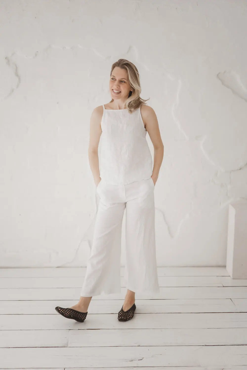 Mid-Waist Linen Culottes – Lightweight Everyday Trousers