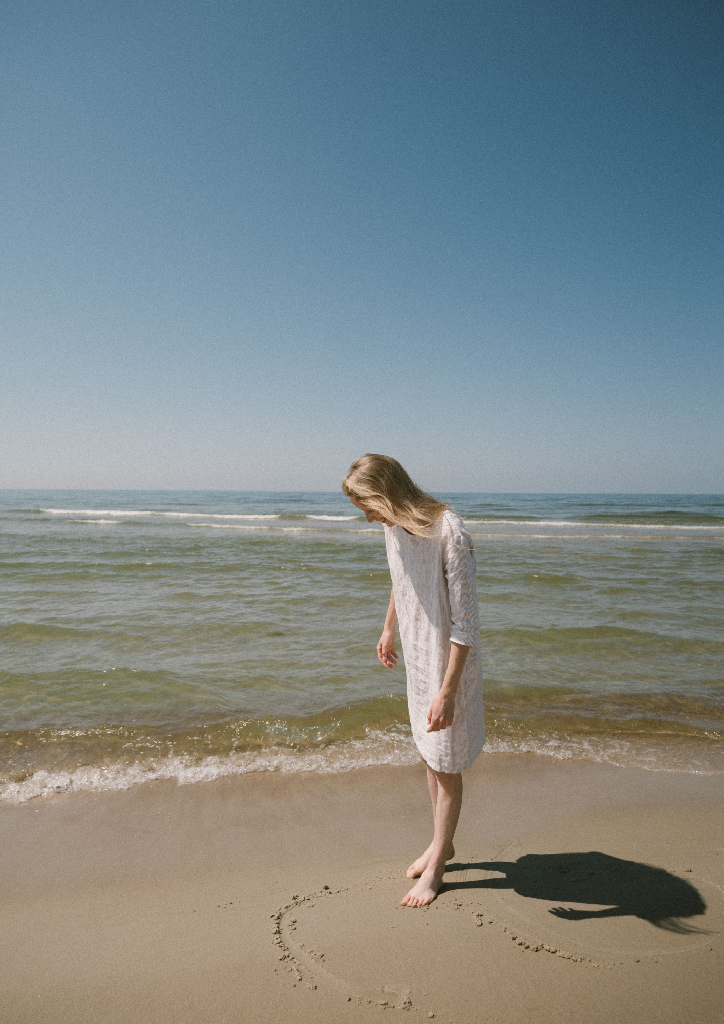 Summer Linen Tunic Dress, Minimal Linen Dress Epic Linen