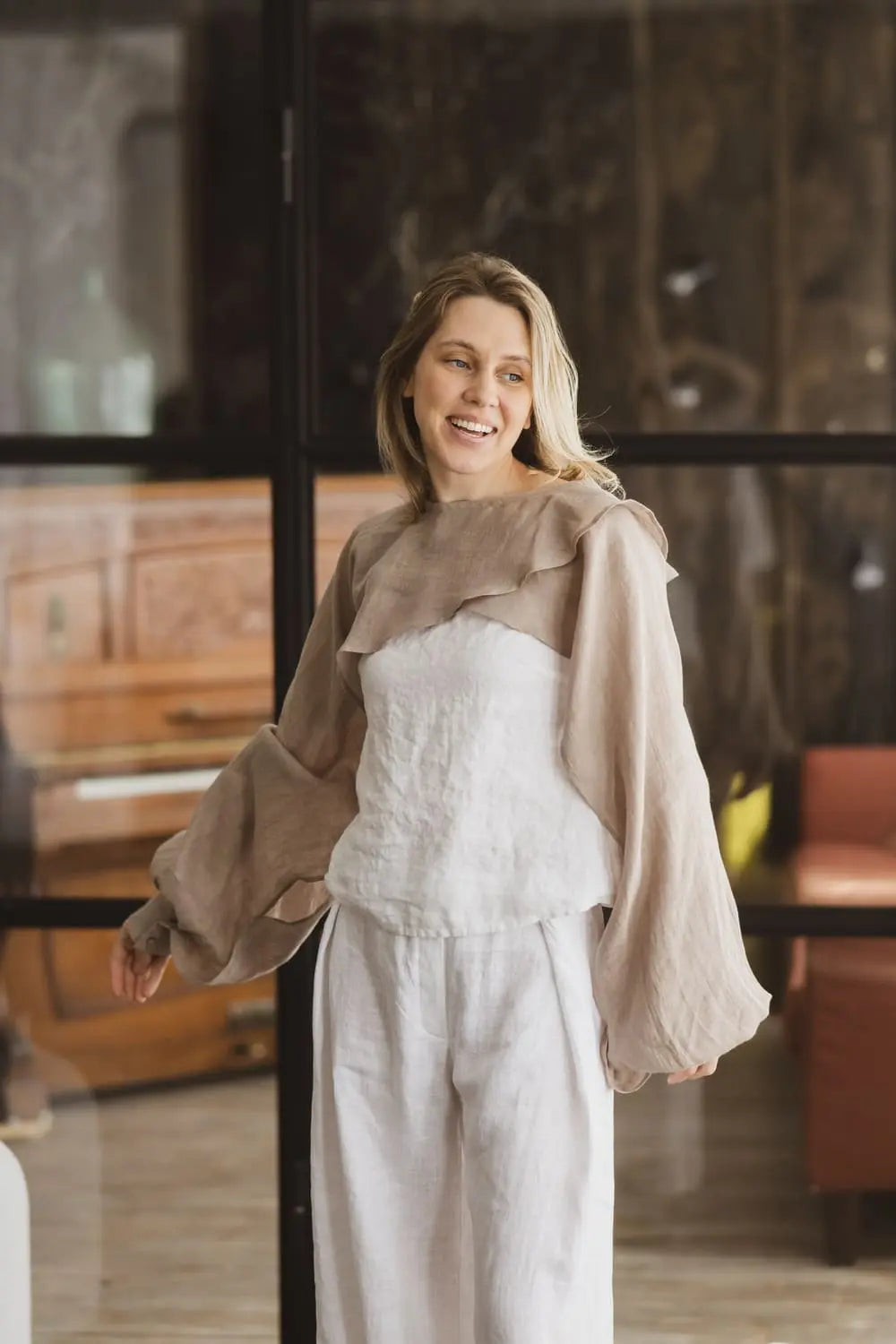 Linen Bolero - Lightweight Gauze Summer Shrug