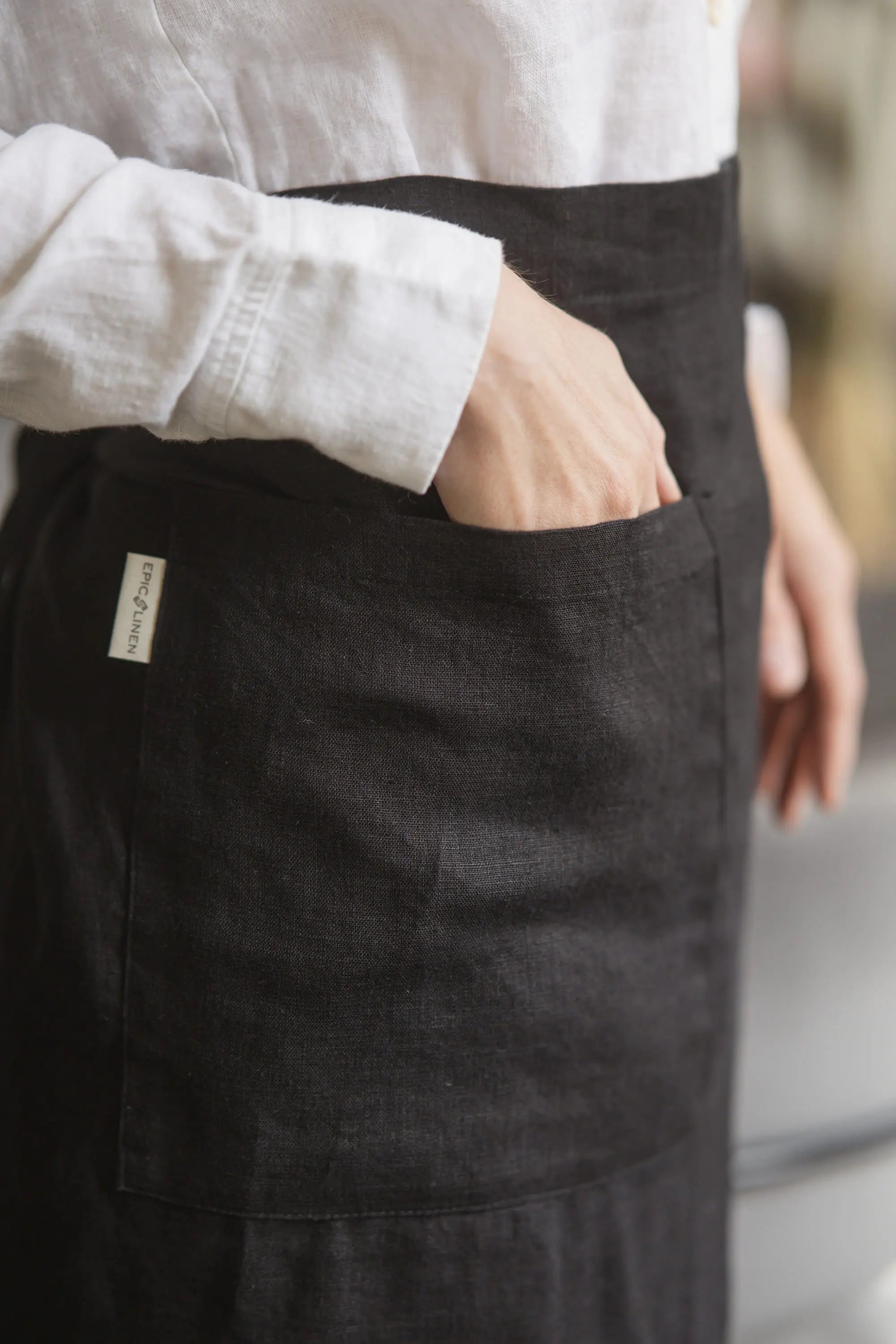 Long Linen Bistro Apron
