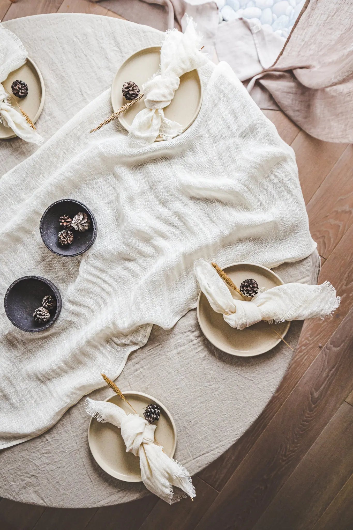 Wide Linen Tablecloth in 4 colors Epic Linen