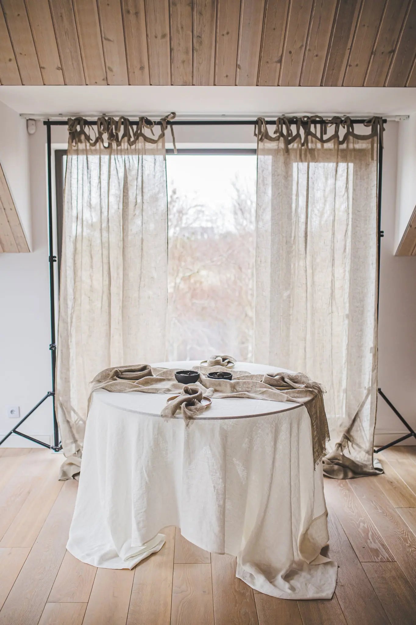 Wide Linen Tablecloth in 4 colors Epic Linen