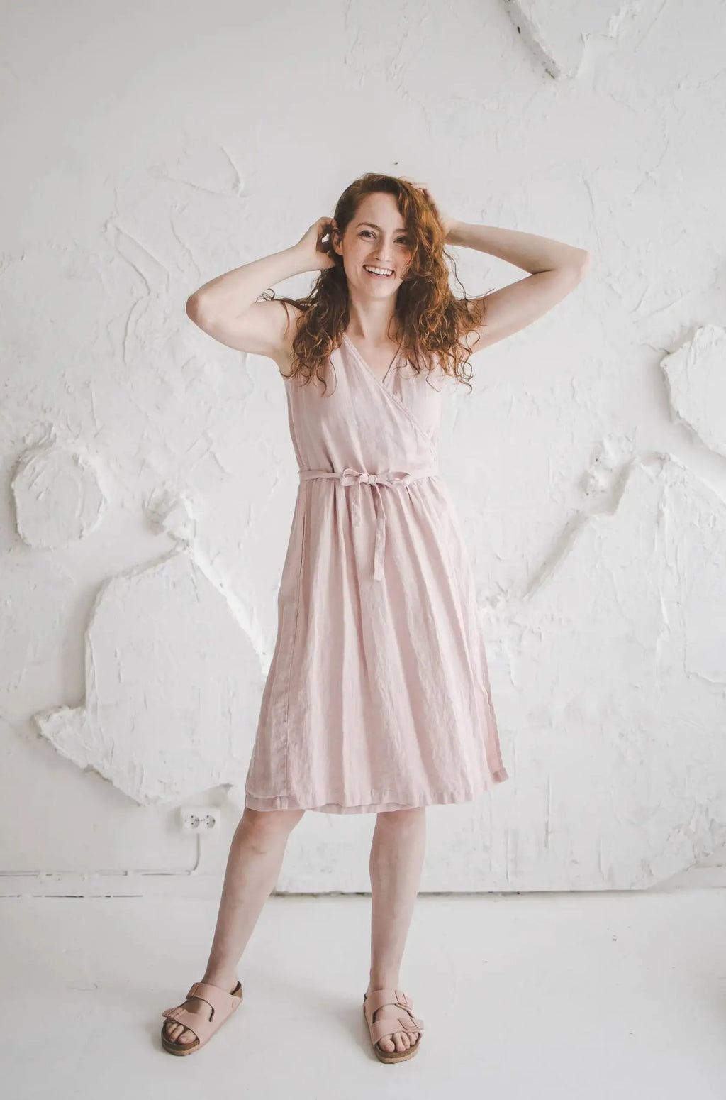 Fashion Linen Party Dress Maxi Linen Dress AGRA In White MagicLinen XS