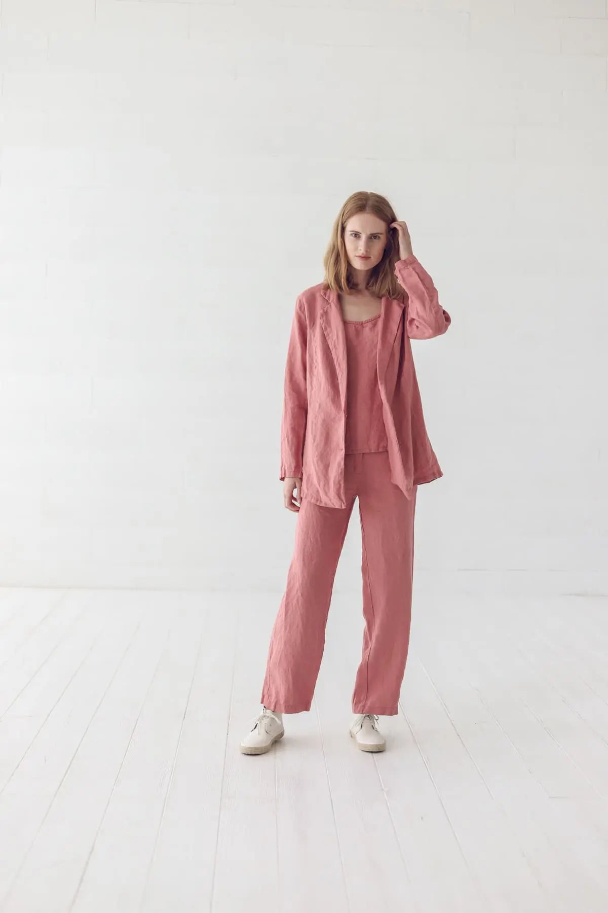 Classic Linen Jacket With Buttons