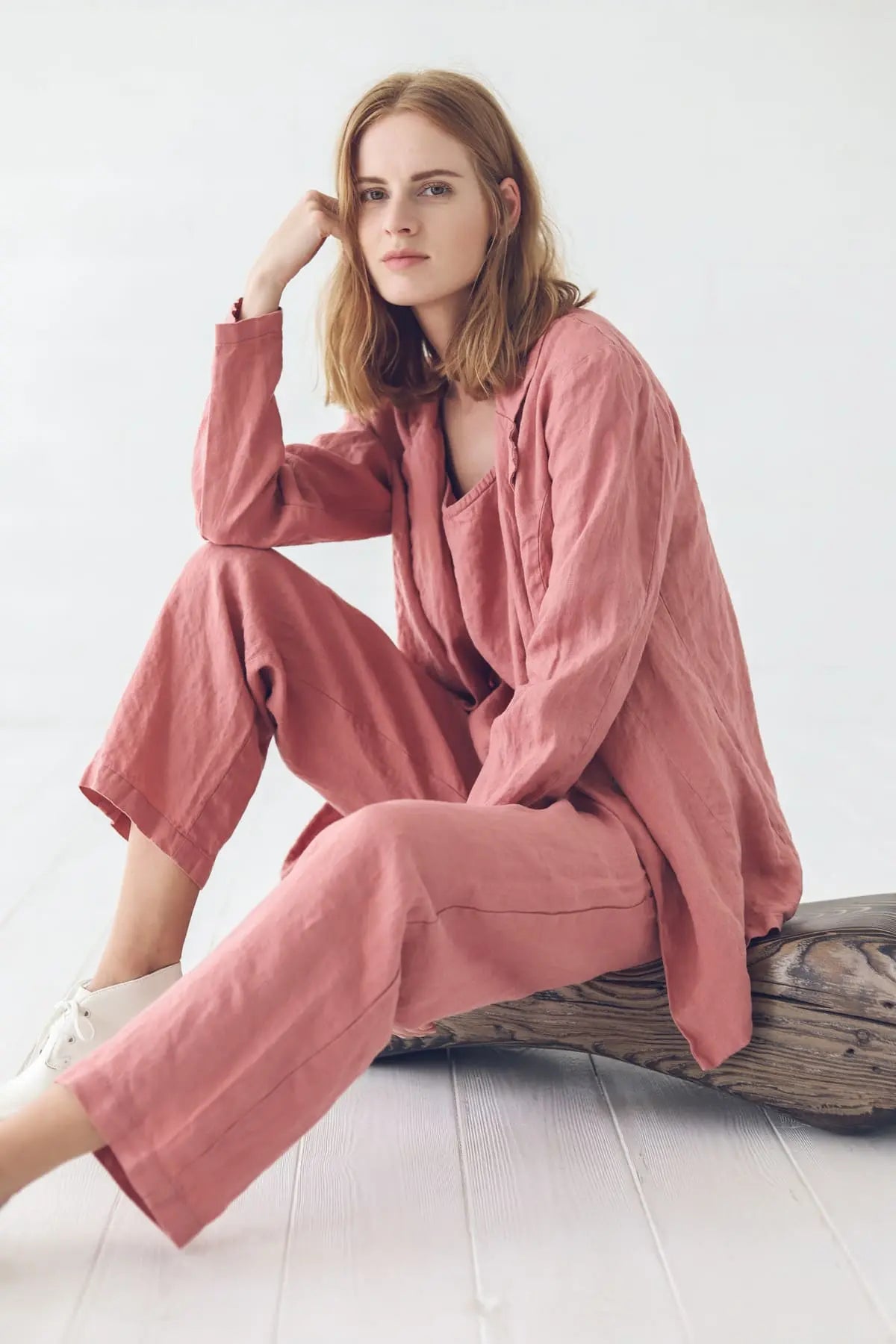 Classic Linen Jacket With Buttons