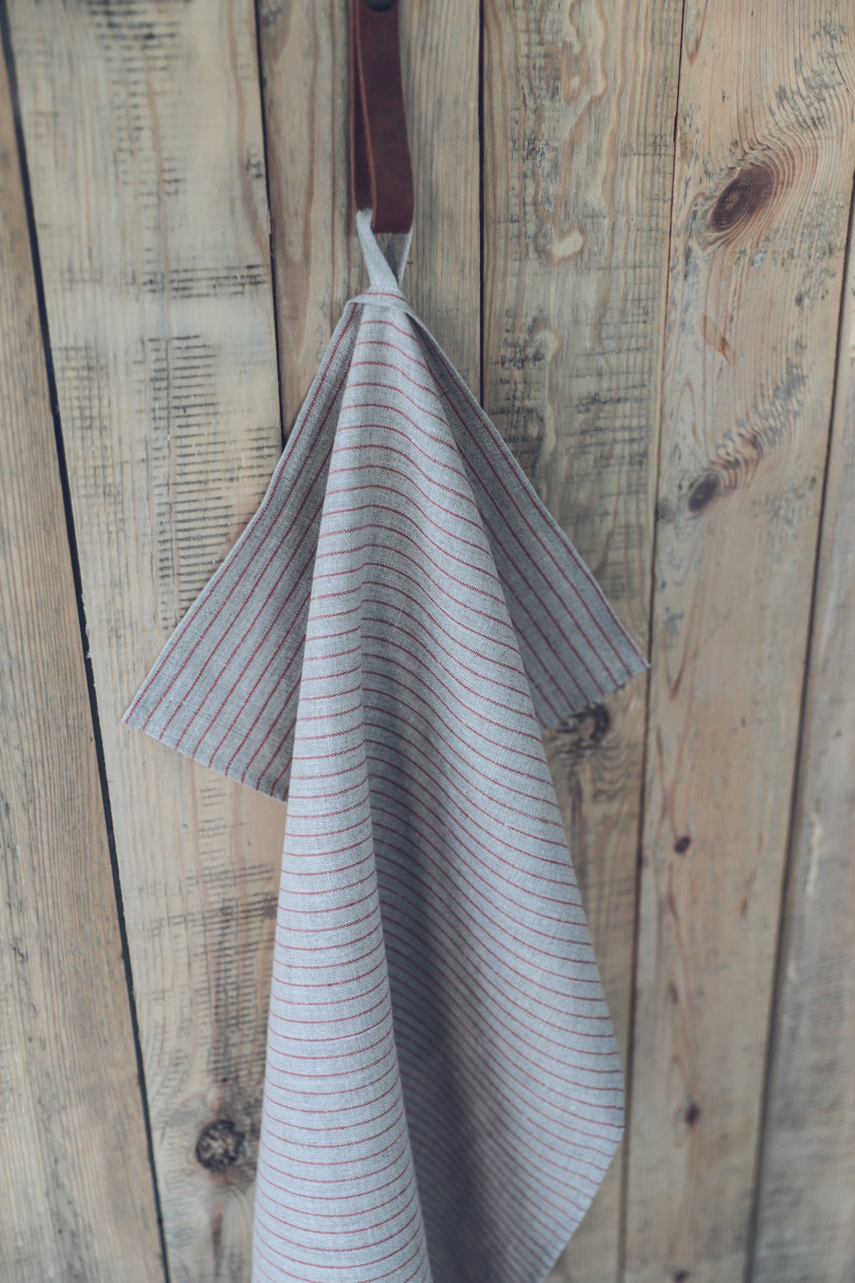 100 % Pure Linen Kitchen Tea Towels In Red Stripes x 2 Epic Linen