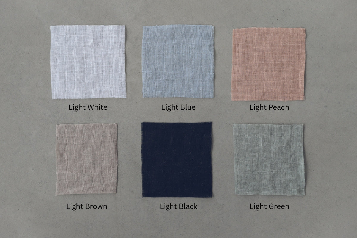 Lightweight and Gauze Linen Colour Fabric Swatches / Sample Pack Standard Shipping Epic Linen