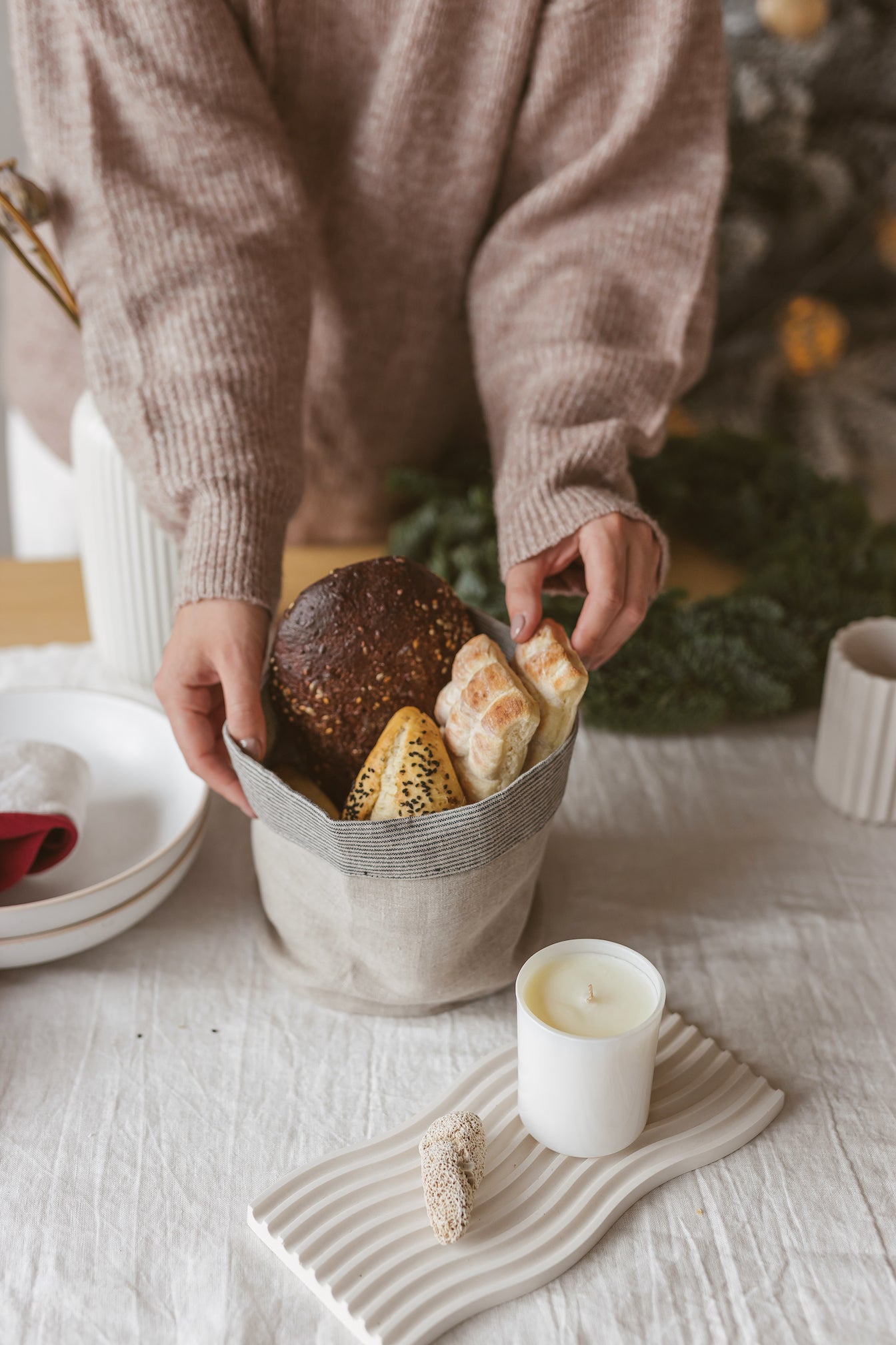 Linen Kitchen Storage Basket Epic Linen