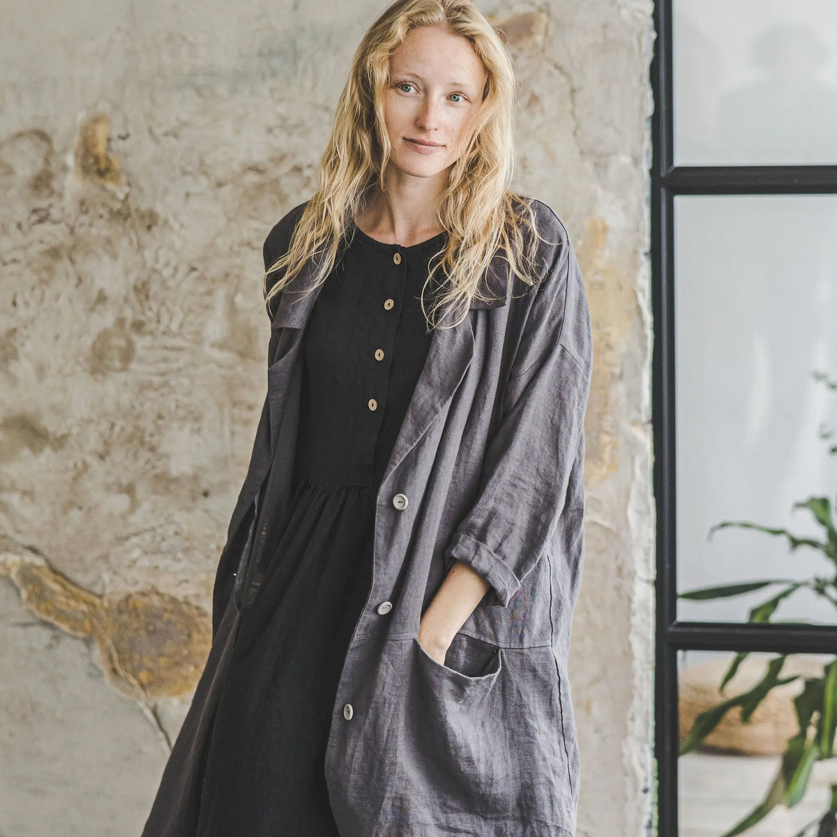 Linen Jacket in oversized style for every Occasion