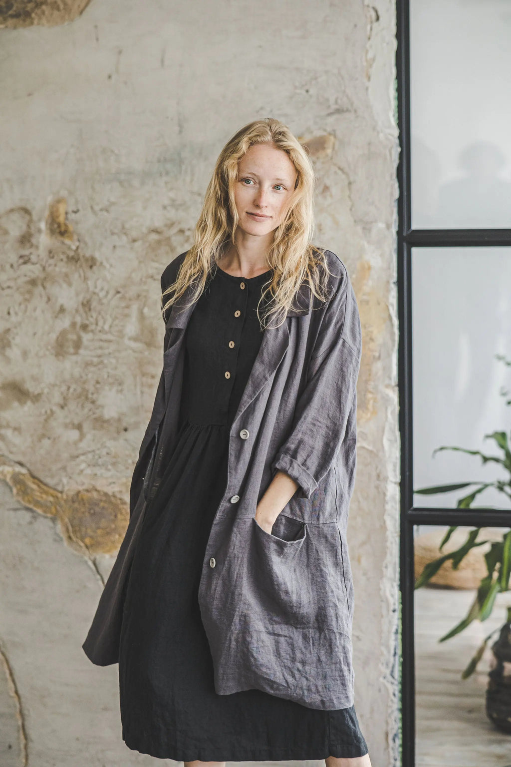 chinese dress ladies Amazon.com: HANK Maxi Linen Coat Dress for Women, Jacket with Long Sleeves,  belt and pockets - Custom made