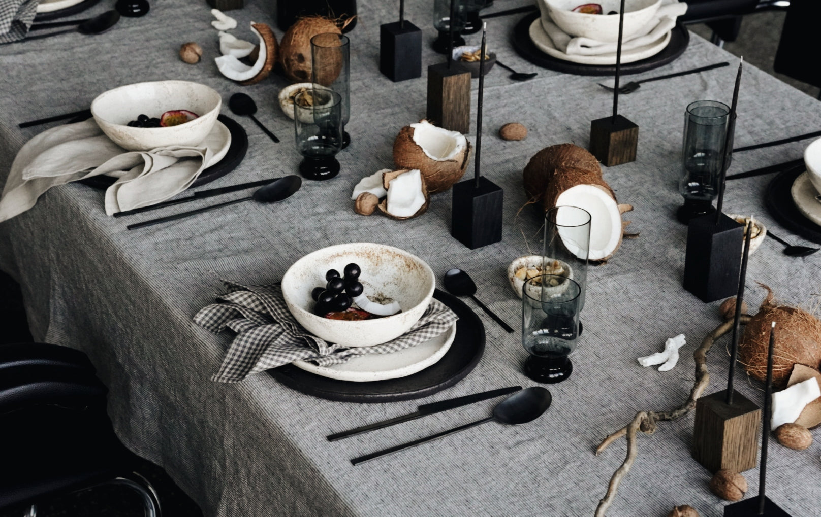 Natural Stonewashed Striped Linen Tablecloth Epic Linen