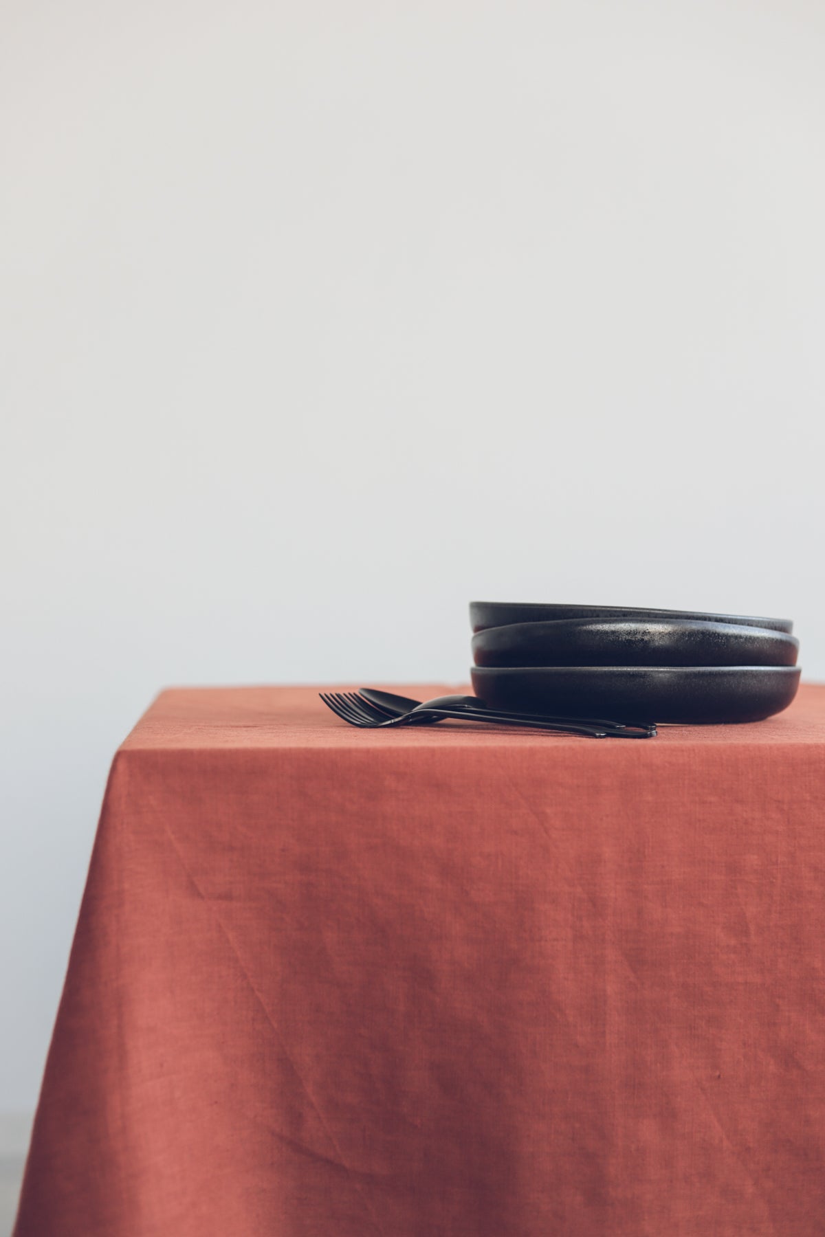 Natural Stonewashed Rust Linen Tablecloth Epic Linen