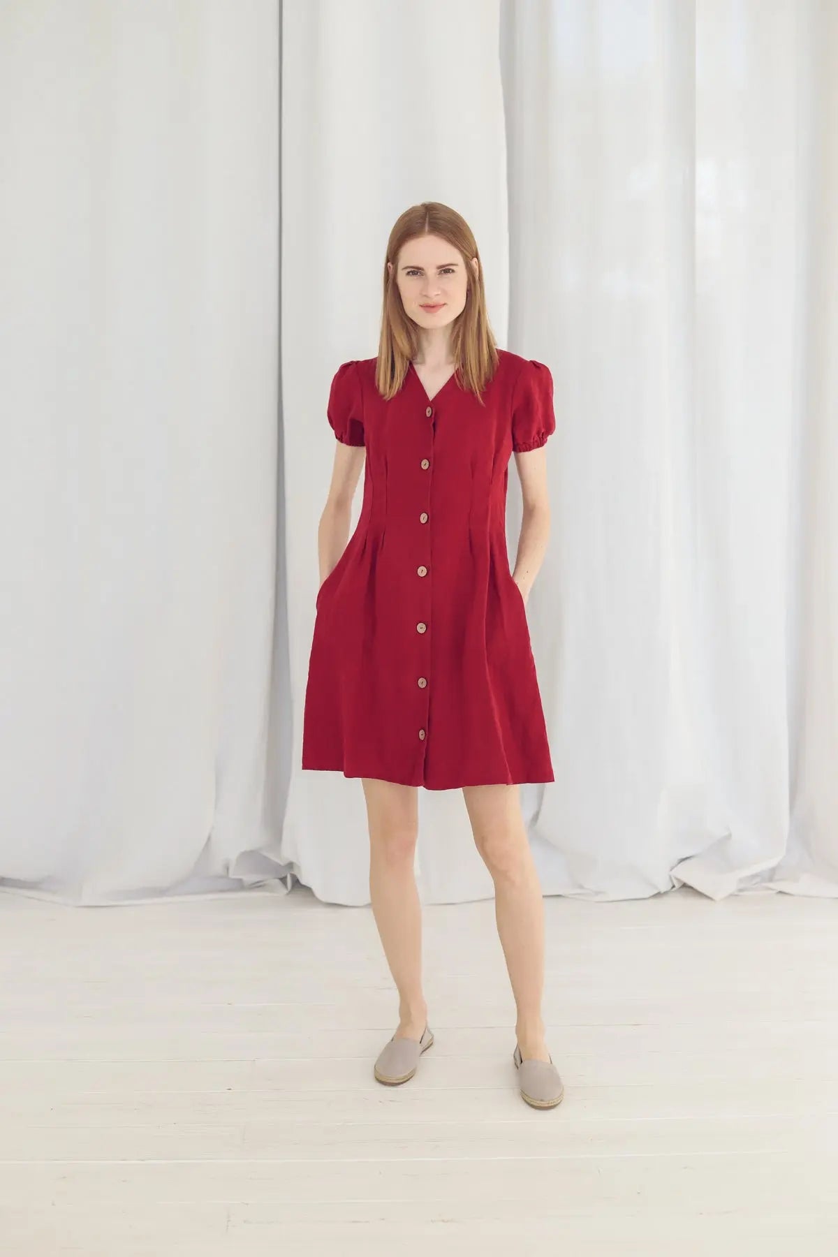 Linen Woman A-line Dress Epic Linen