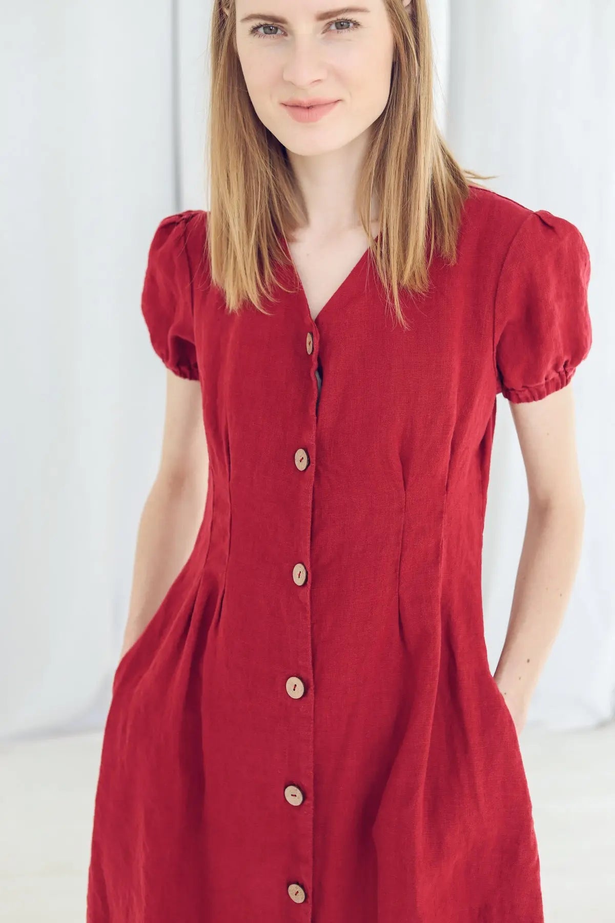 Linen Woman A-line Dress Epic Linen