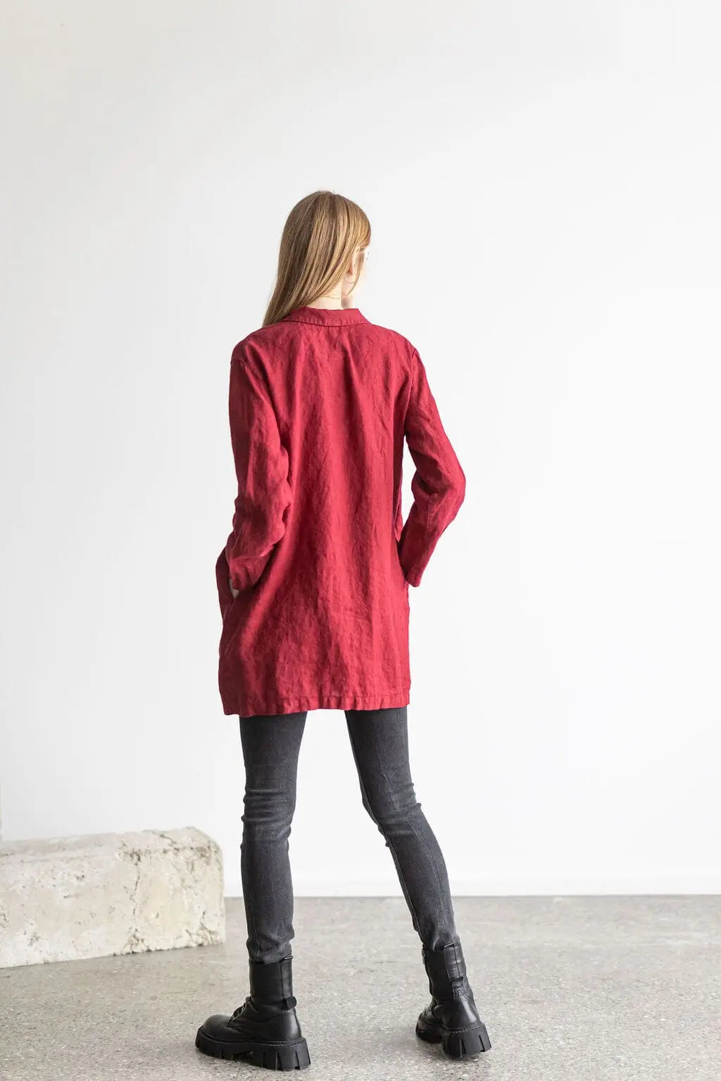 Classy Linen Blazer with Pockets