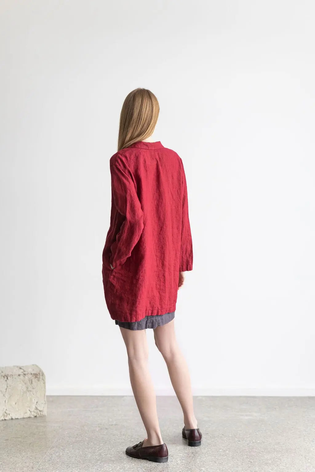 Classy Linen Blazer with Pockets