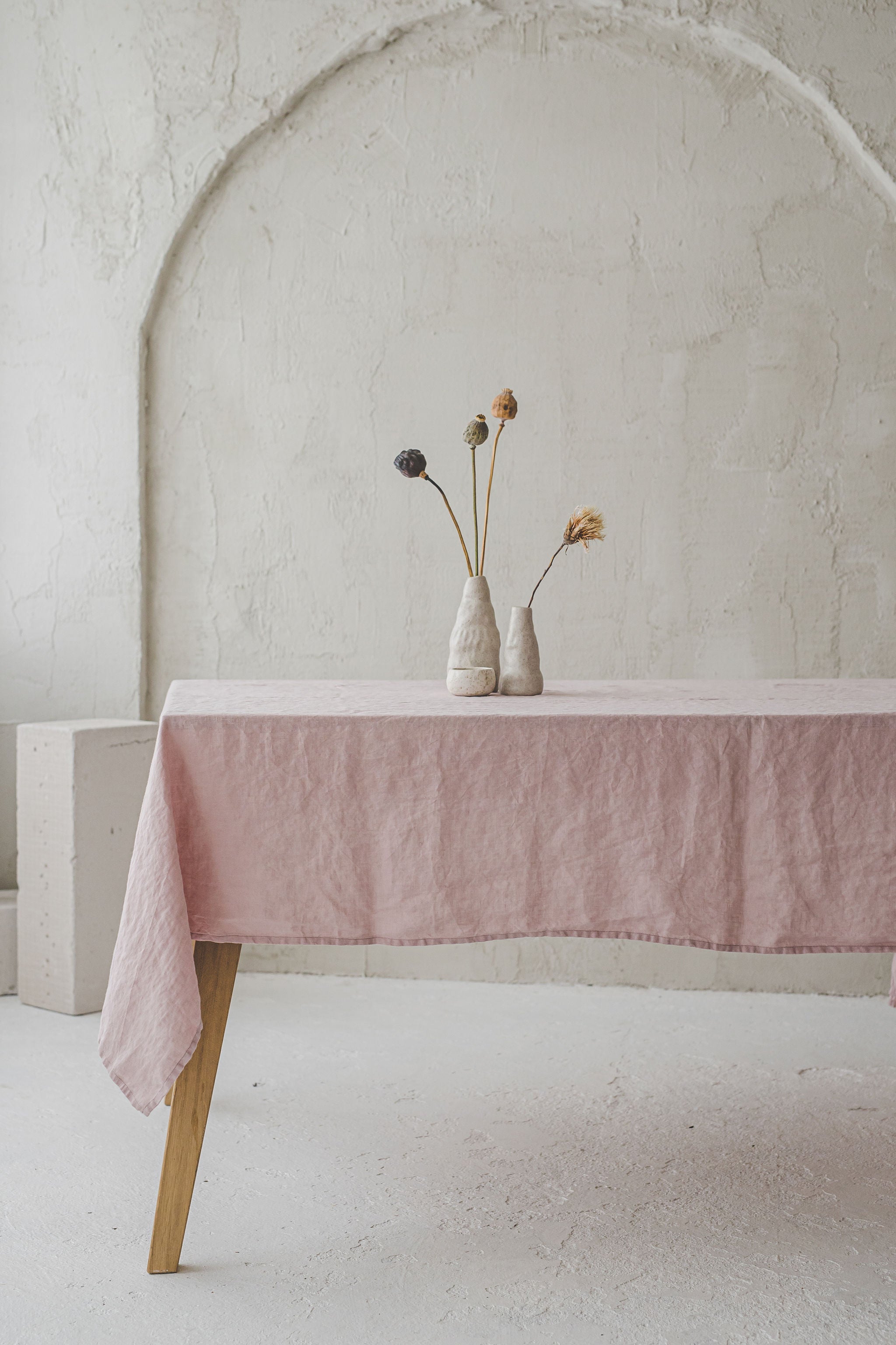 Natural Soft Pale Dogwood Linen Tablecloth Epic Linen