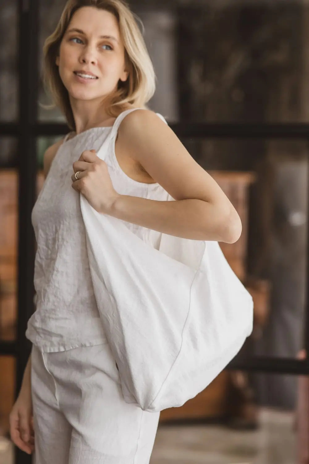 Soft Linen Shopper Bag