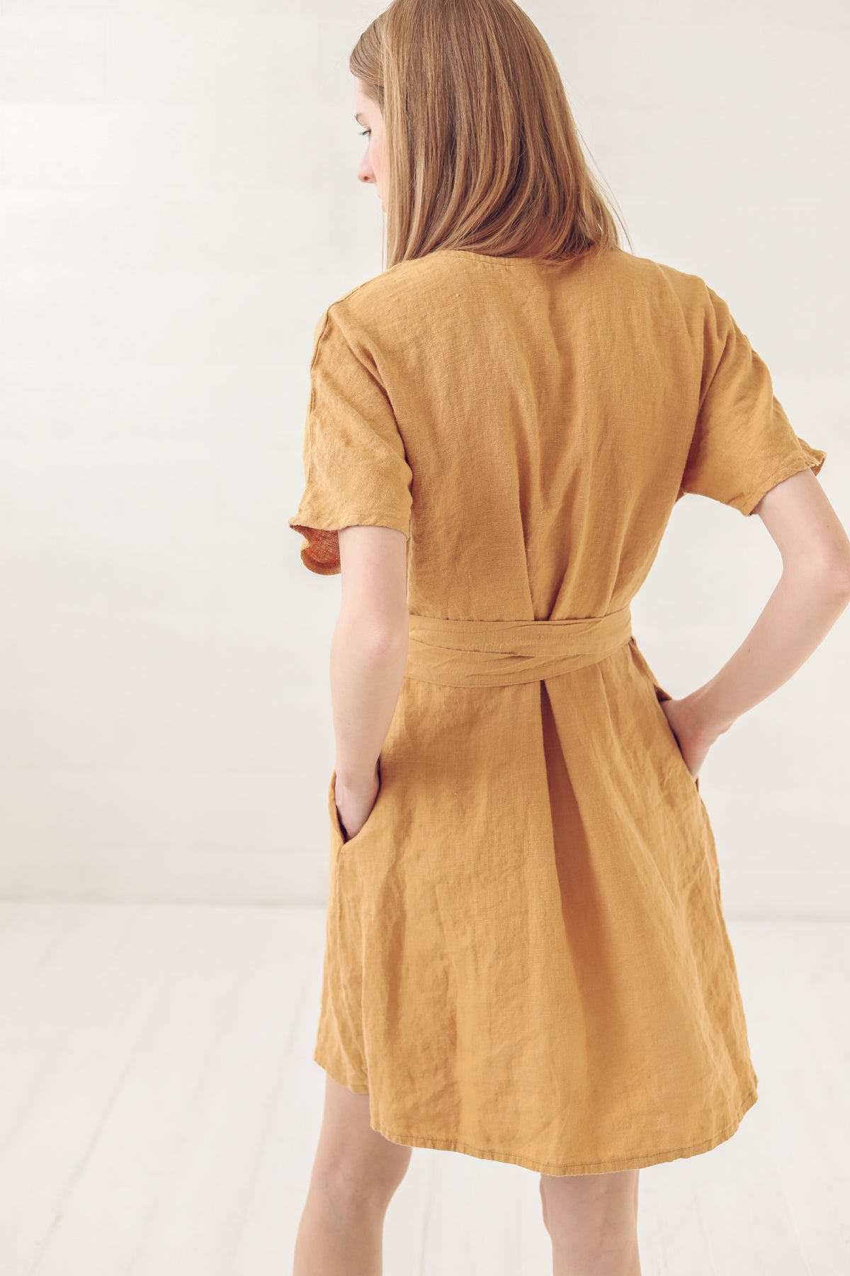 Mini Summer Linen Wrap Dress Lightweight Wrap Dress | Epic Linen Mini Summer Linen Wrap Dress Lightweight Wrap Dress | Epic Linen