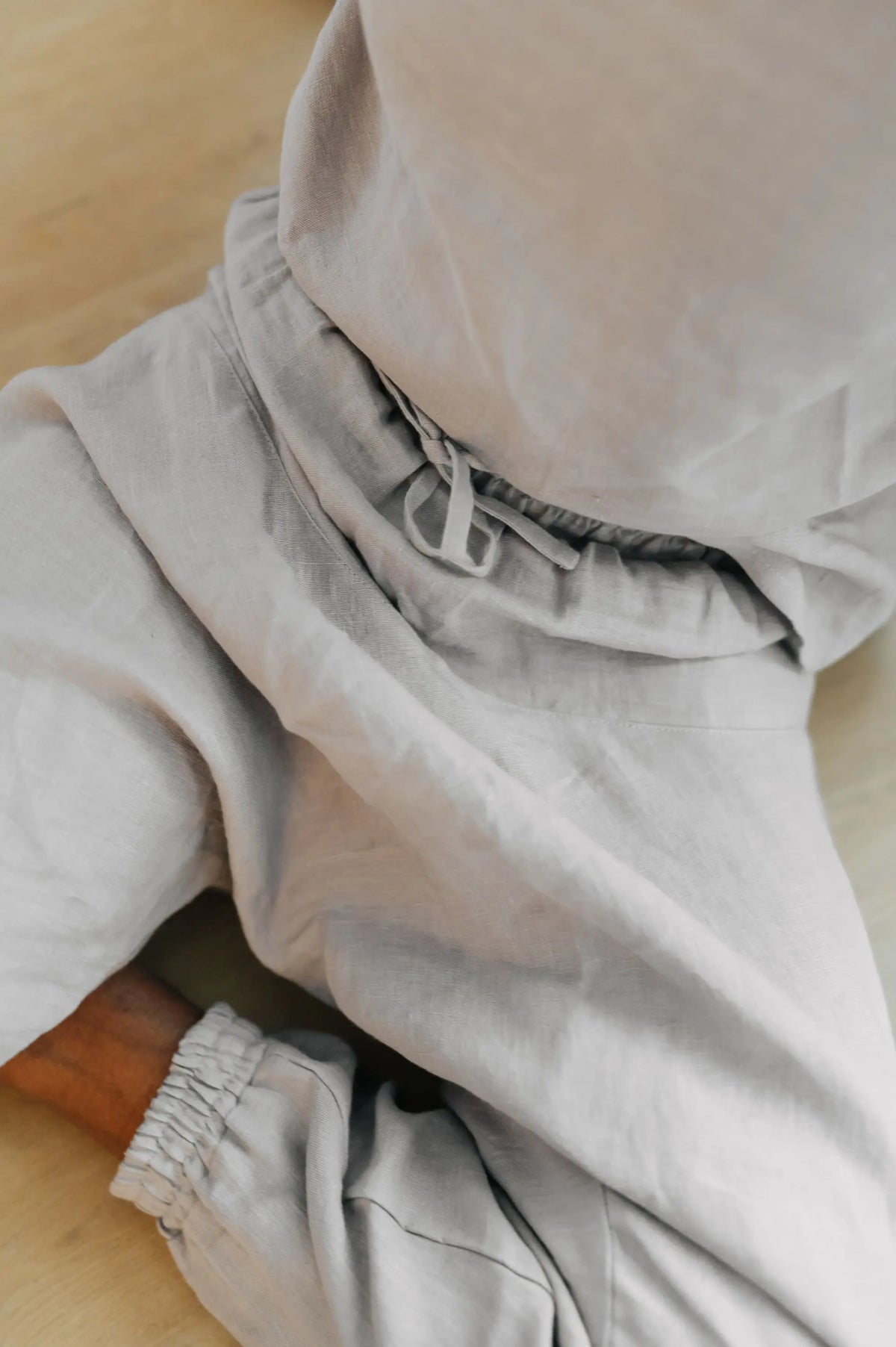 Linen Yoga Pants - Harem Trousers with Drawstring Waist