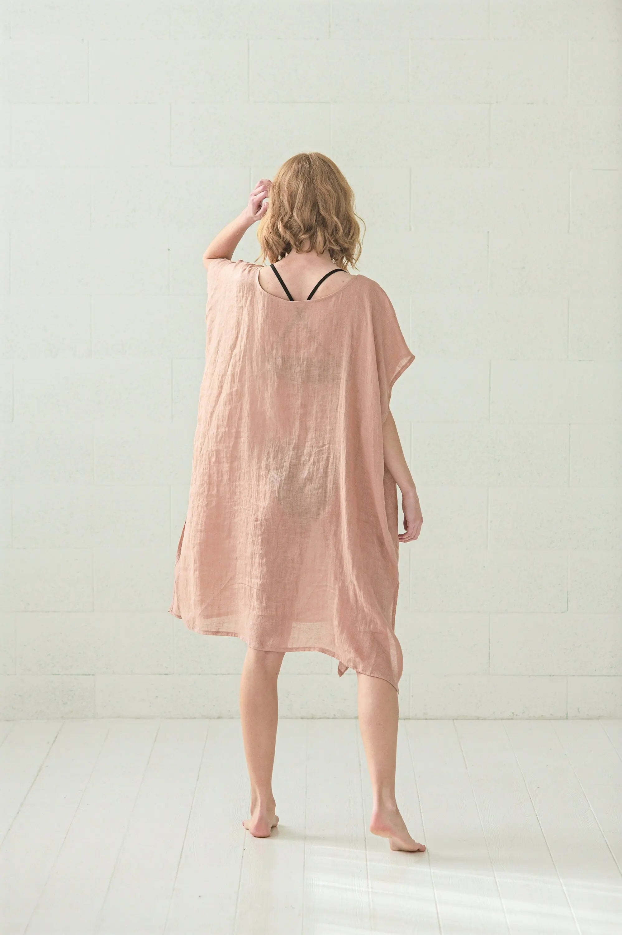 READY TO SHIP: Light Linen Caftan Beach Dress - Epic Linen conscious fashion