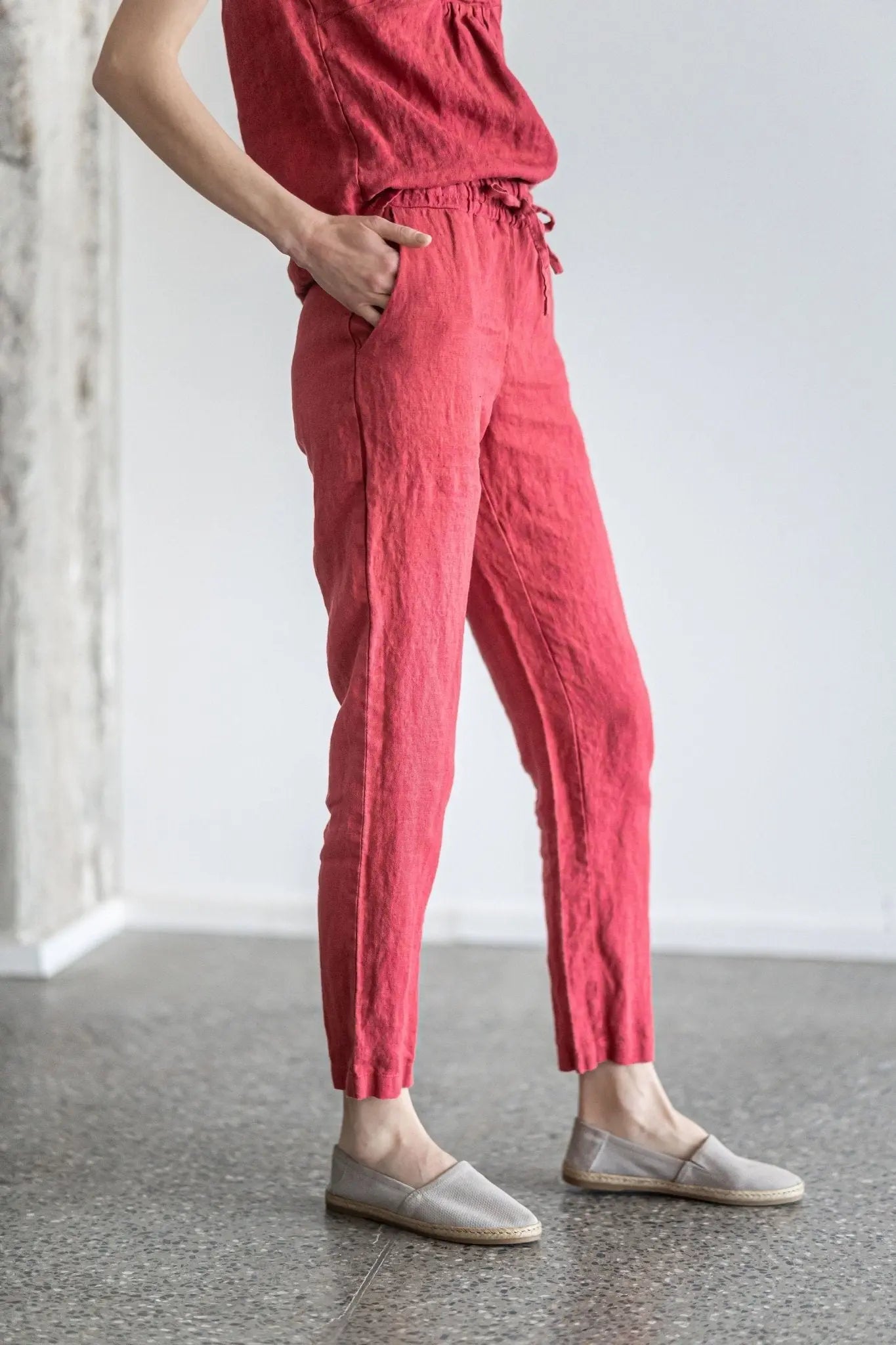 Tapered Linen Pants Comfort - Epic Linen luxury linen