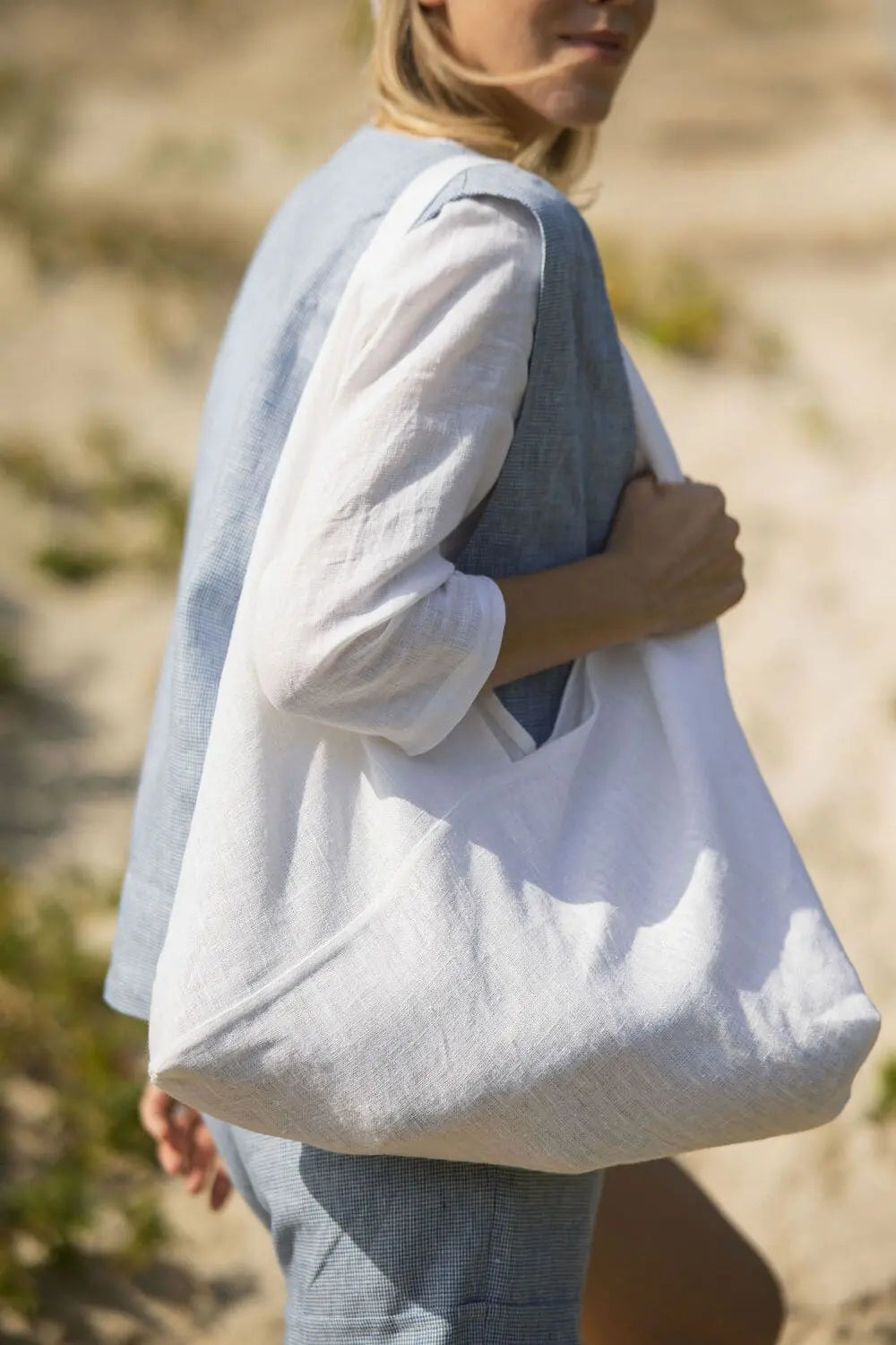 Soft Linen Shopper Bag