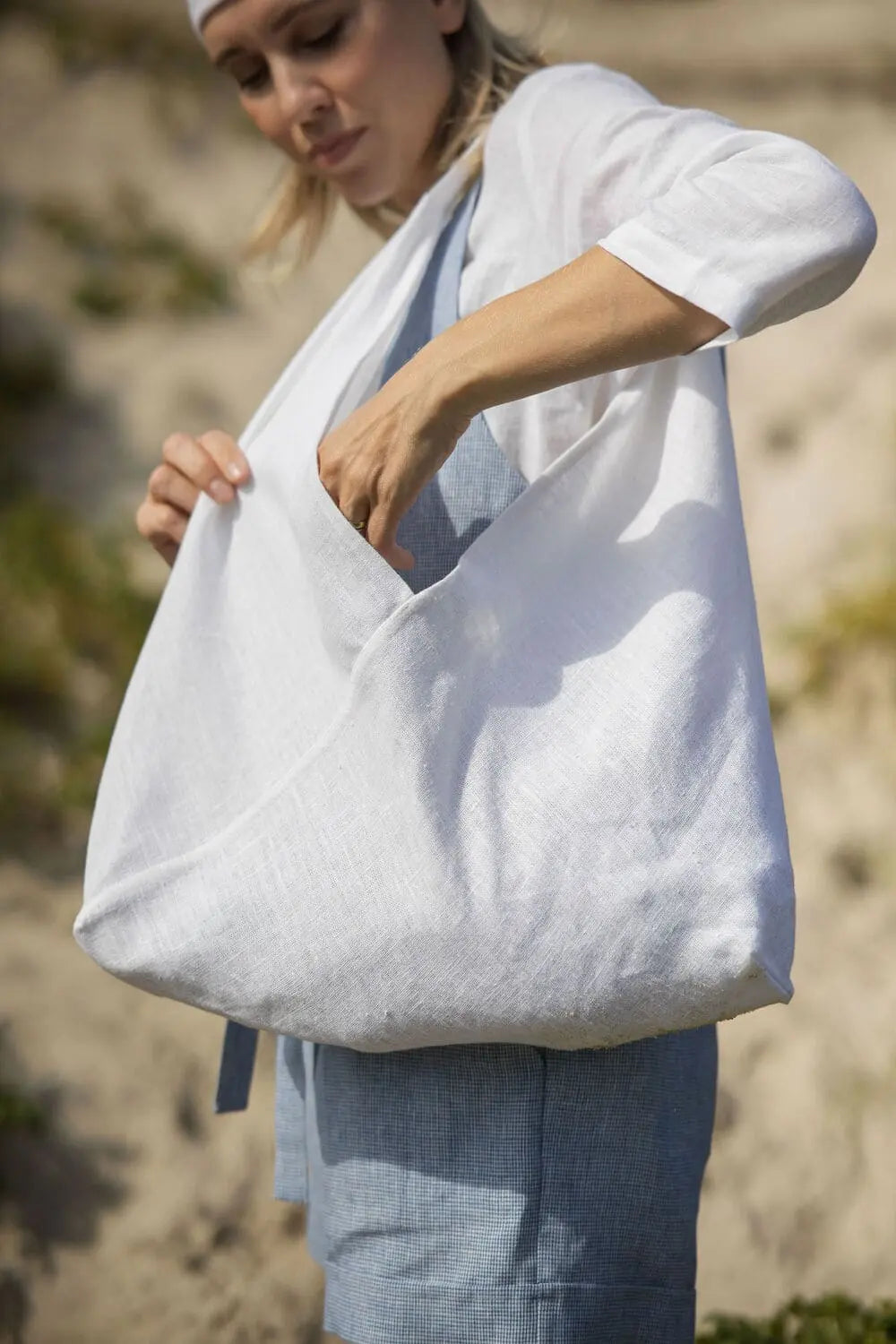 Soft Linen Shopper Bag