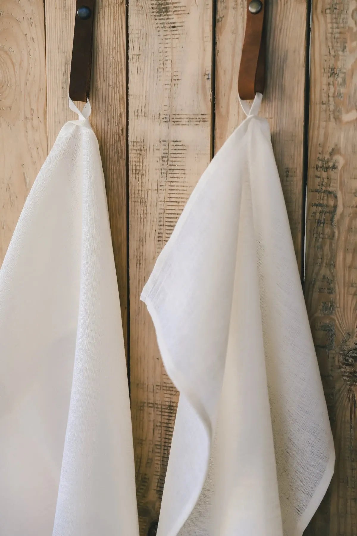 100 % Pure Plain Natural Off-White Linen Kitchen Tea Towels x 2 - Epic Linen luxury linen