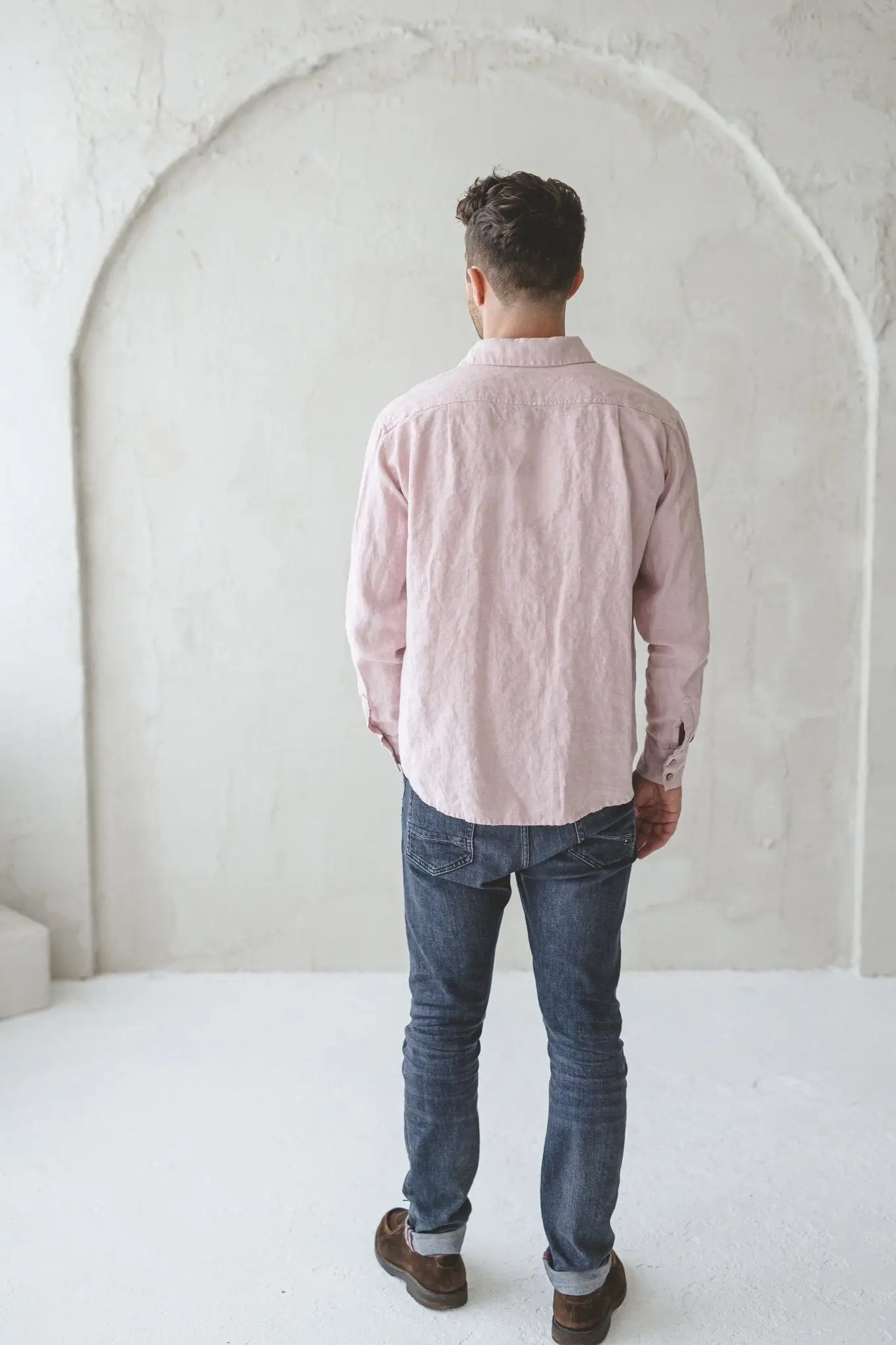 Classic Wide-Shoulder Men's Linen Shirt - Epic Linen luxury linen