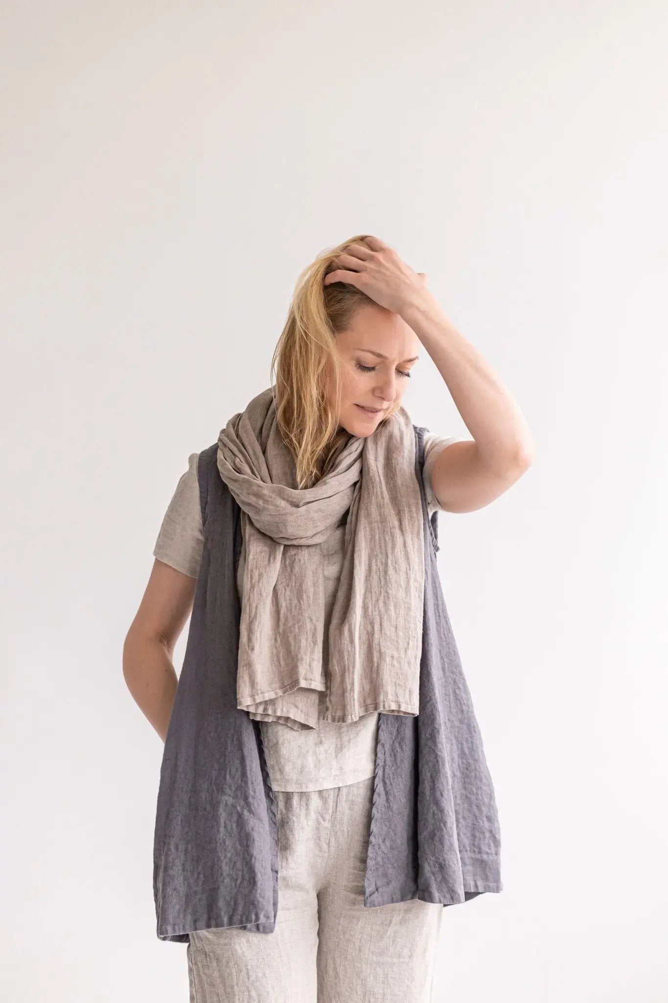 Gauze Linen Scarf - Epic Linen luxury linen