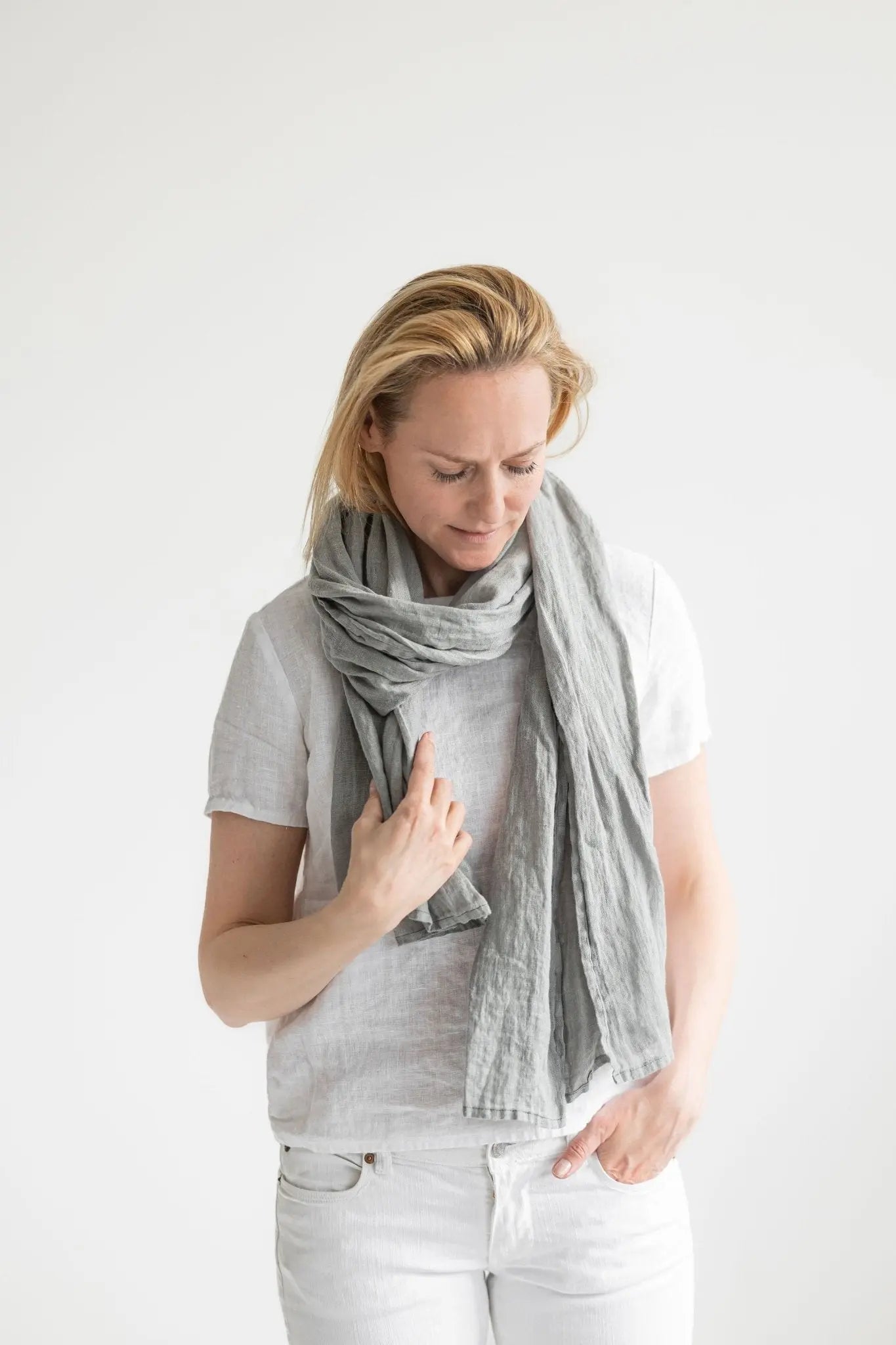 Gauze Linen Scarf - Epic Linen luxury linen