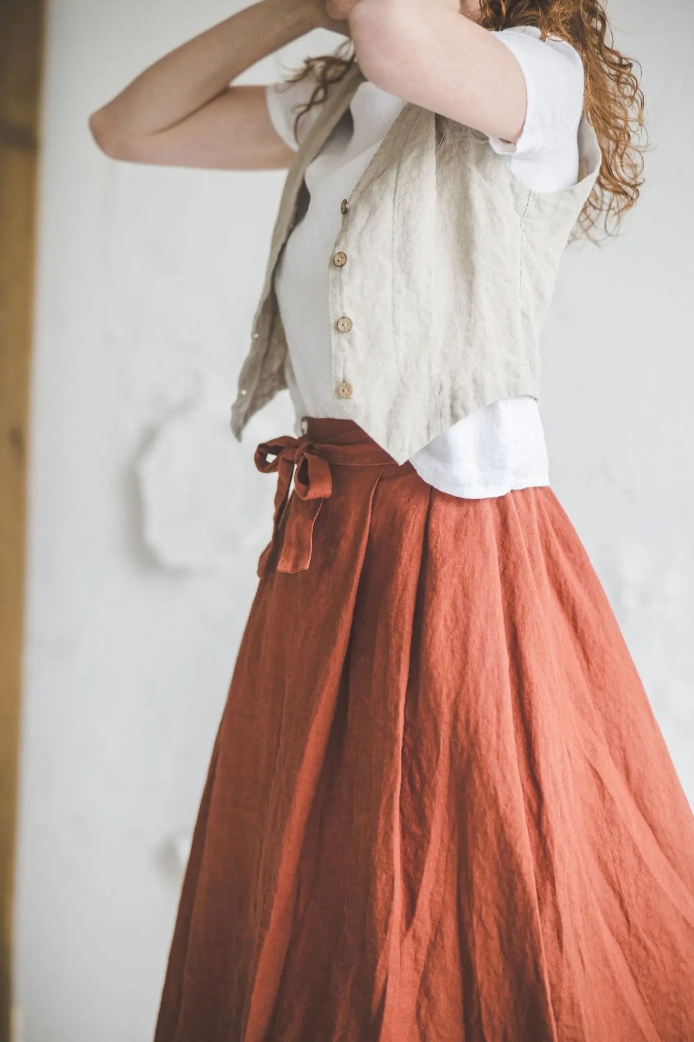High-Waisted Maxi Linen Skirt - Epic Linen luxury linen