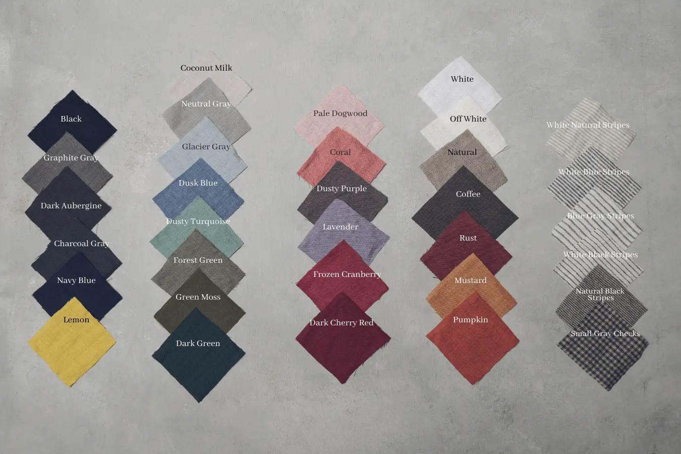 Linen Fabric Swatches - Epic Linen