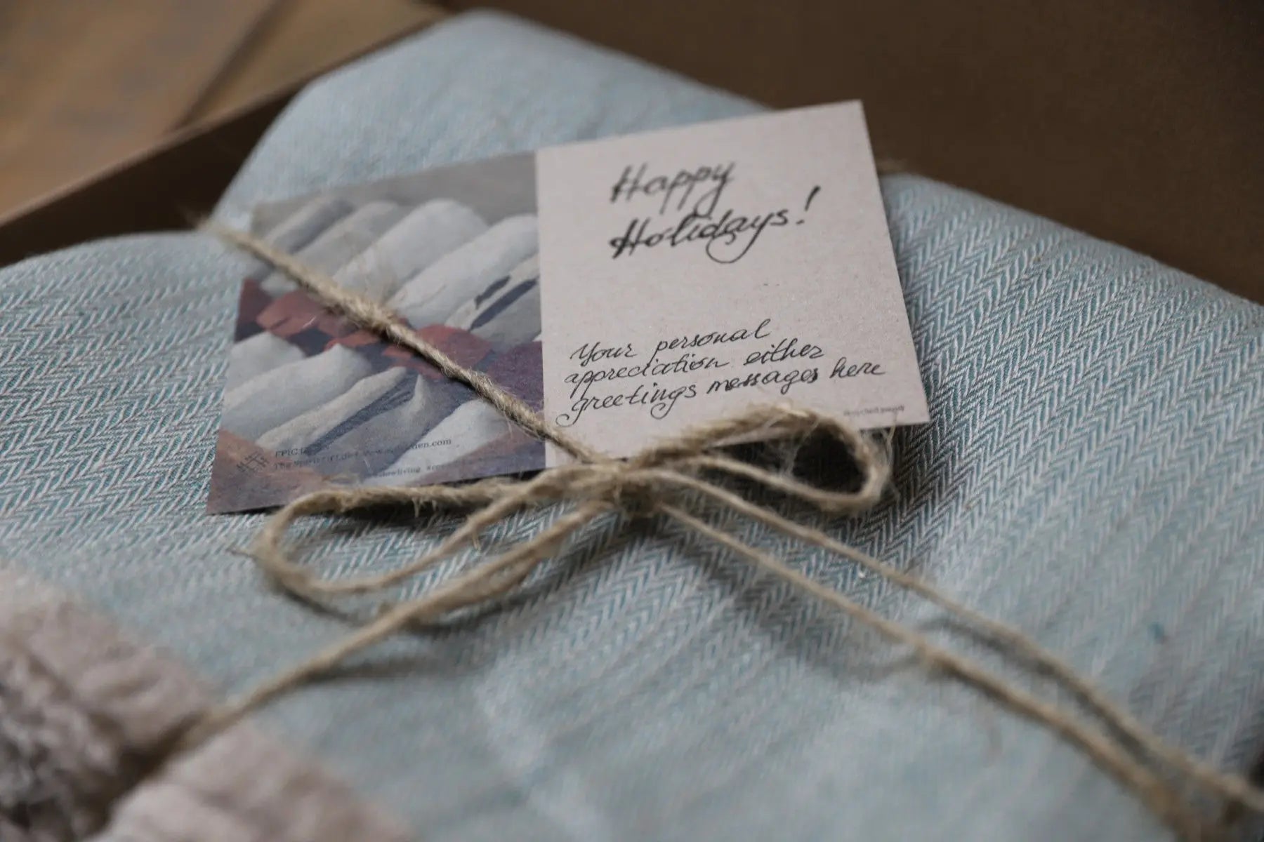 Linen Green Throw Blanket in Organic Gift Box - Epic Linen luxury linen