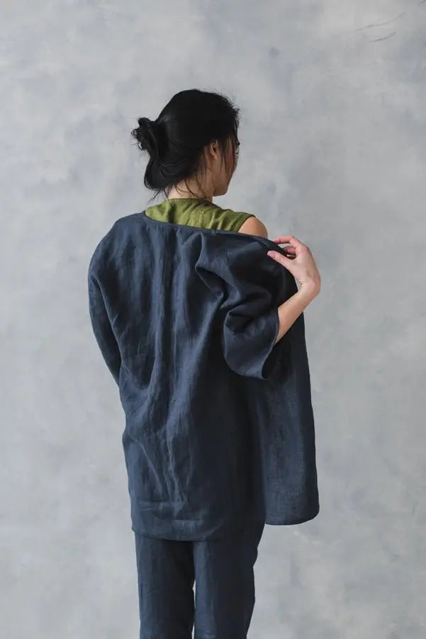 Linen Kimono Jacket - Epic Linen luxury linen