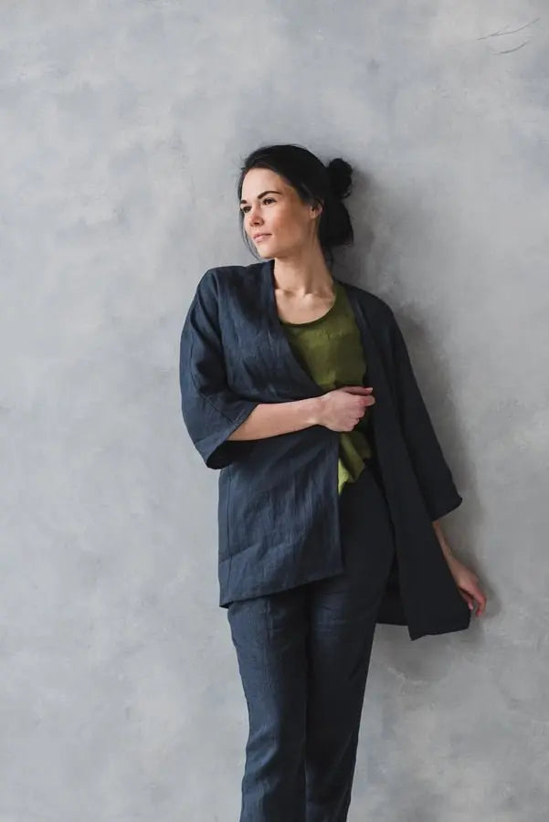 Linen Kimono Jacket - Epic Linen luxury linen