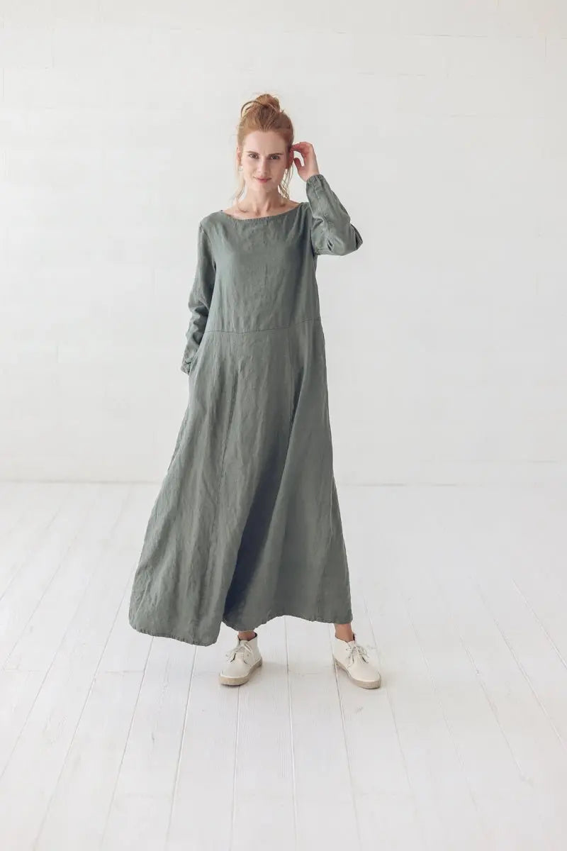 Linen Maxi Dress - Epic Linen luxury linen