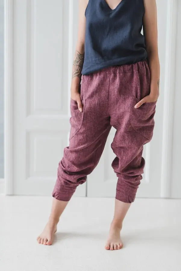 Linen Pants Capri - Epic Linen luxury linen