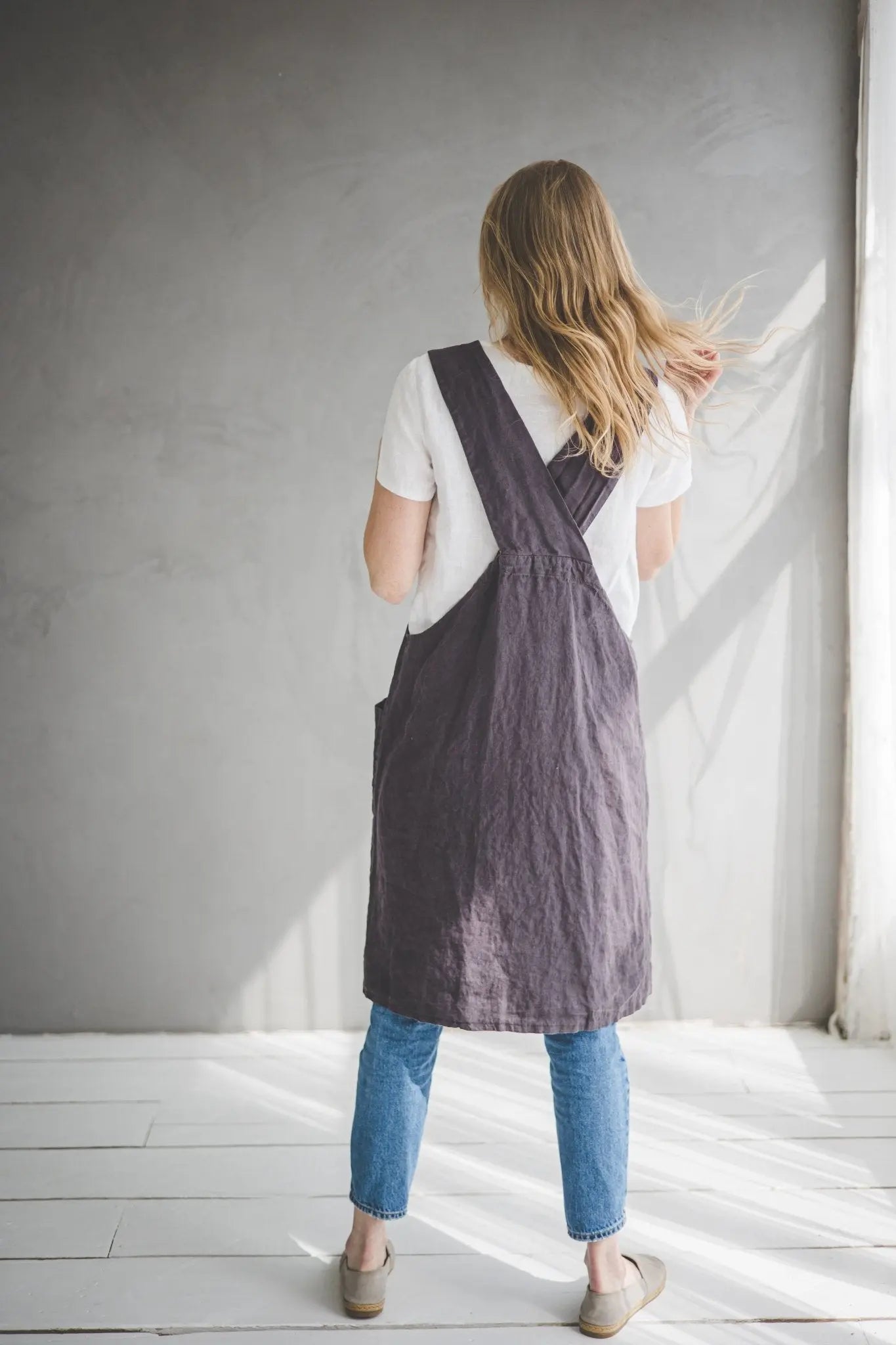 Linen Pinafore Dress - Epic Linen luxury linen