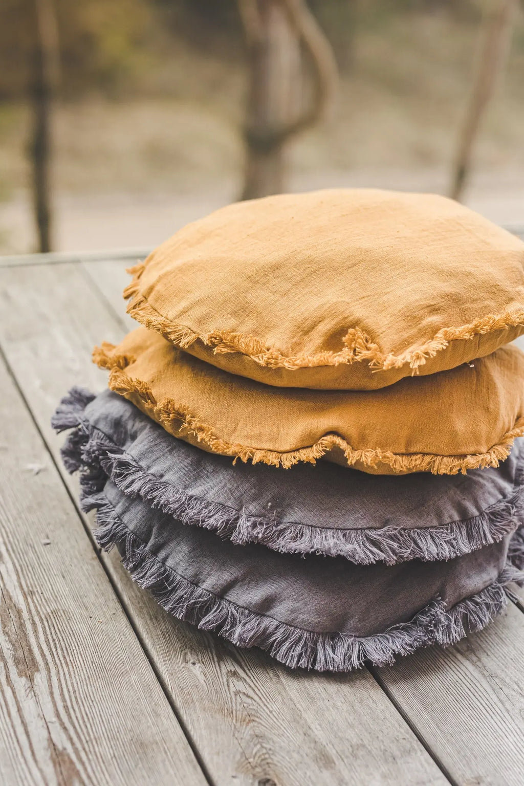 fabric spotlight round cushion