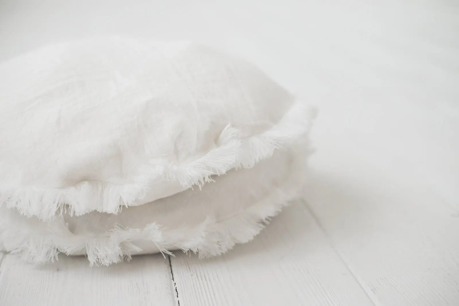Linen Round Cushion Cover, Linen Pillow Sham with Fringes - Epic Linen luxury linen