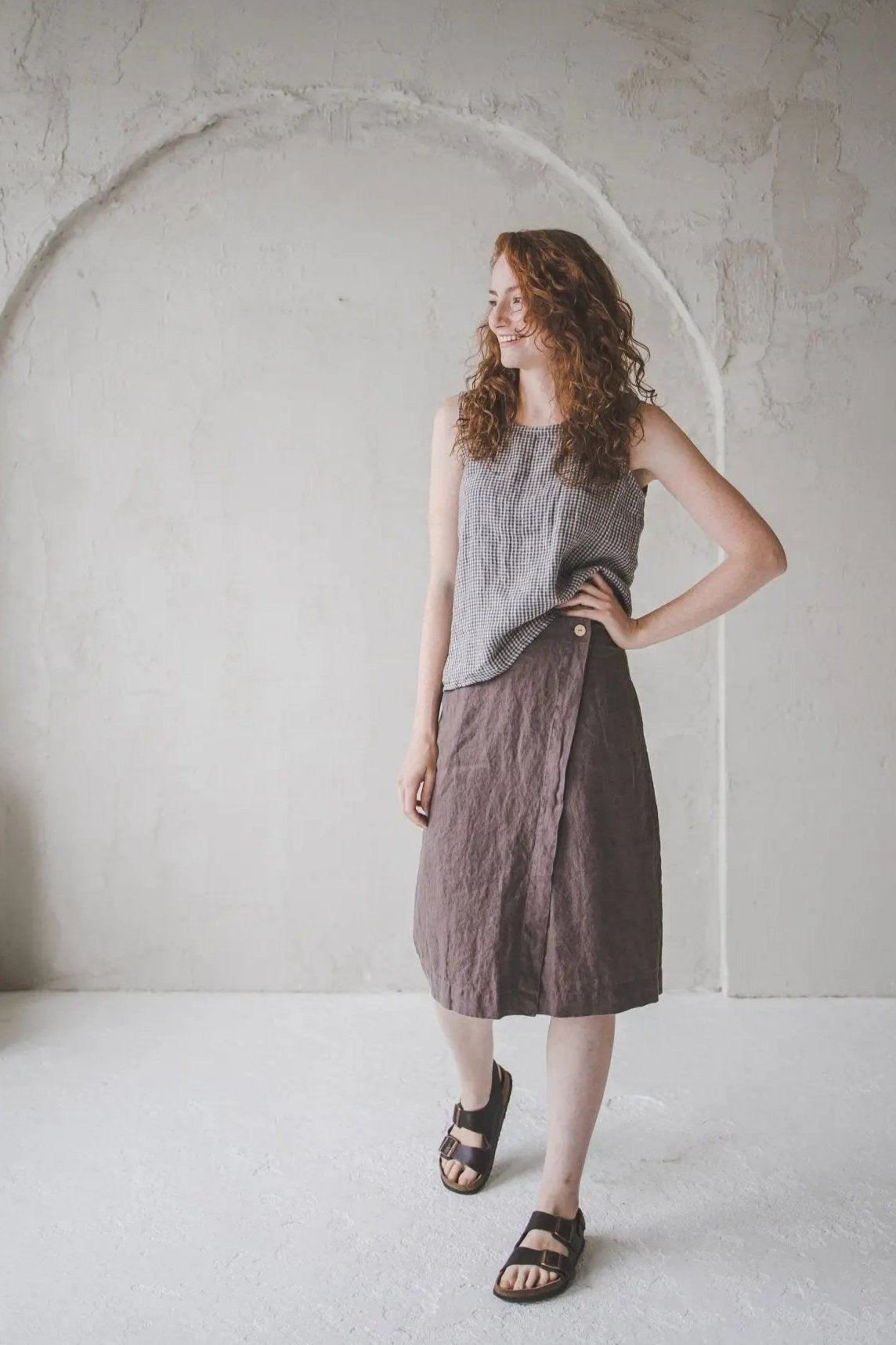 Linen Wrap Skirt - Epic Linen luxury linen