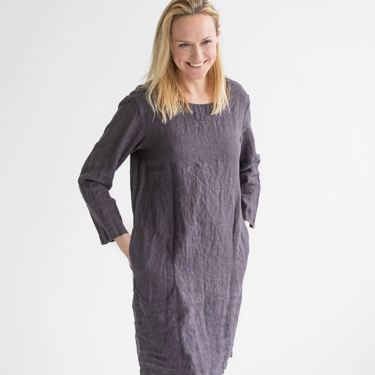 Long Sleeves Linen Dress - Epic Linen